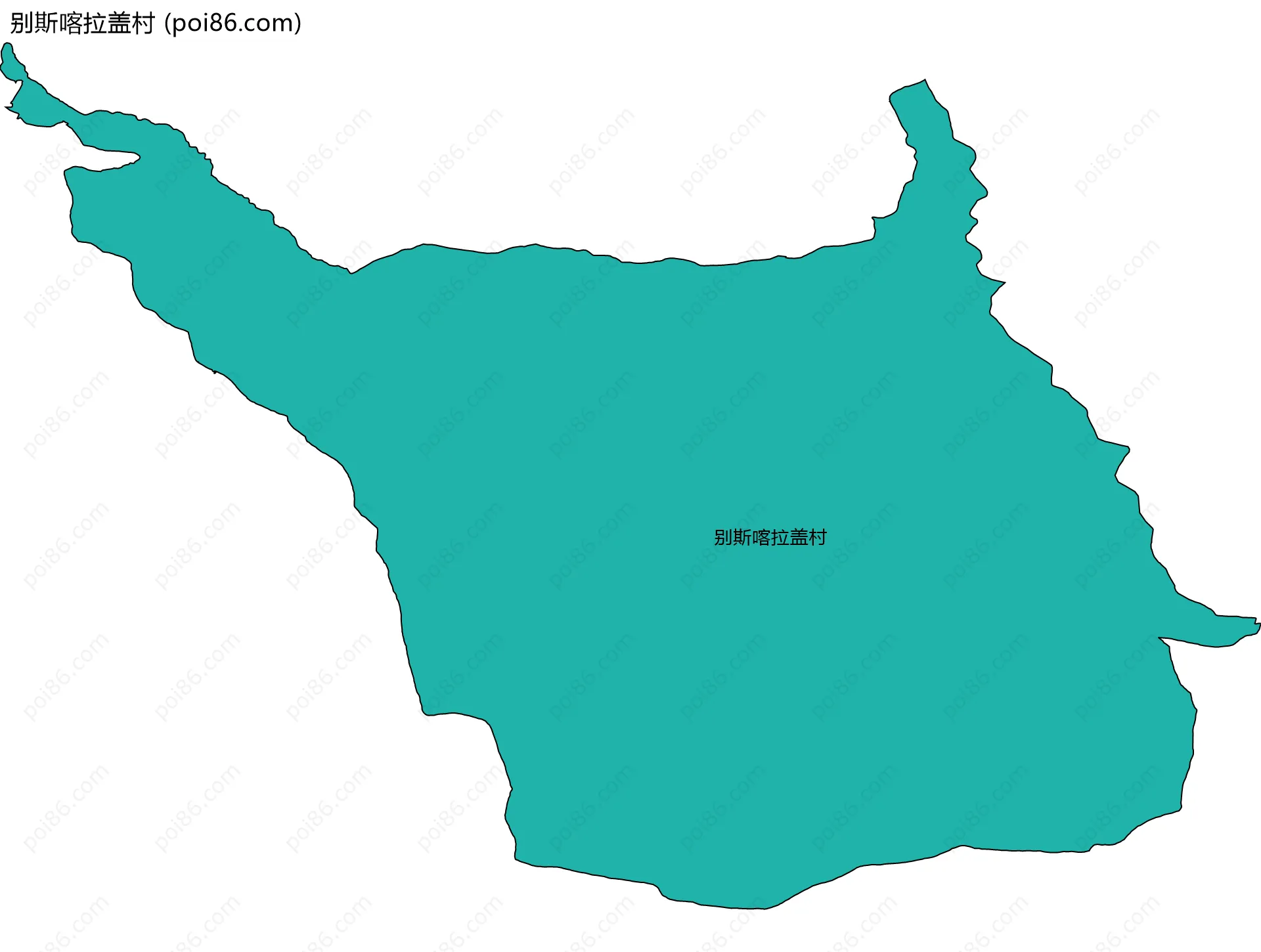 别斯喀拉盖村边界地图