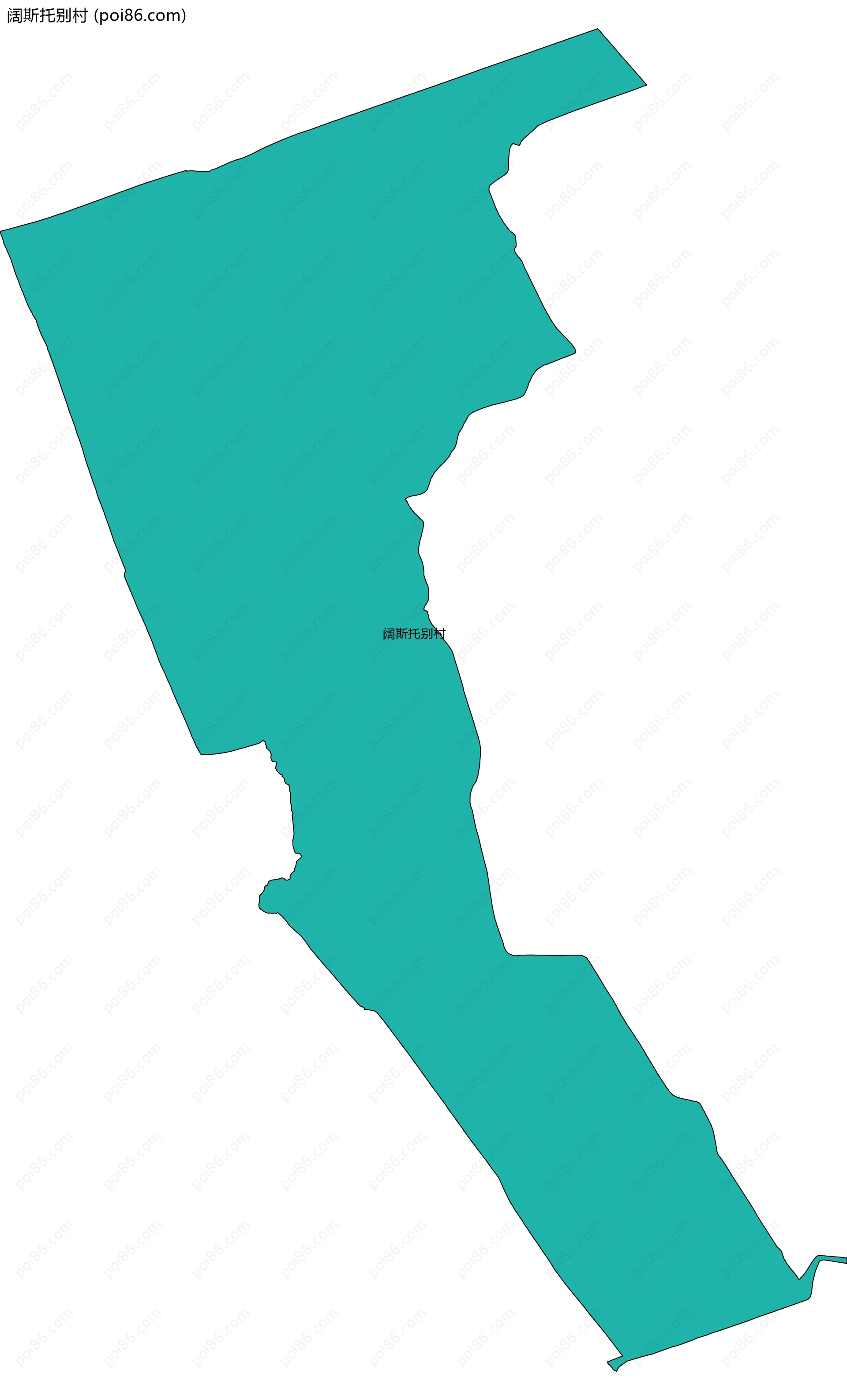 阔斯托别村边界地图