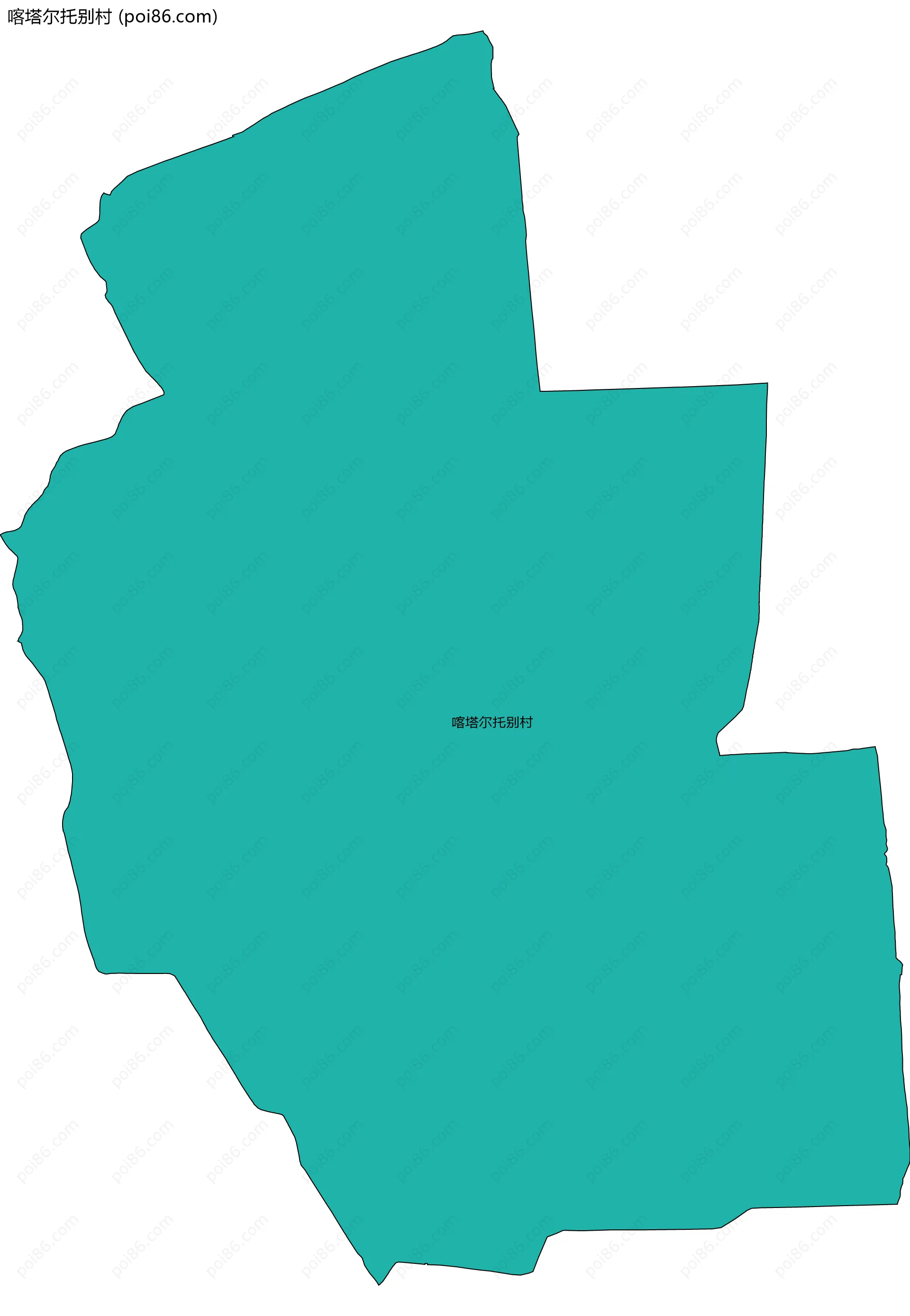 喀塔尔托别村边界地图