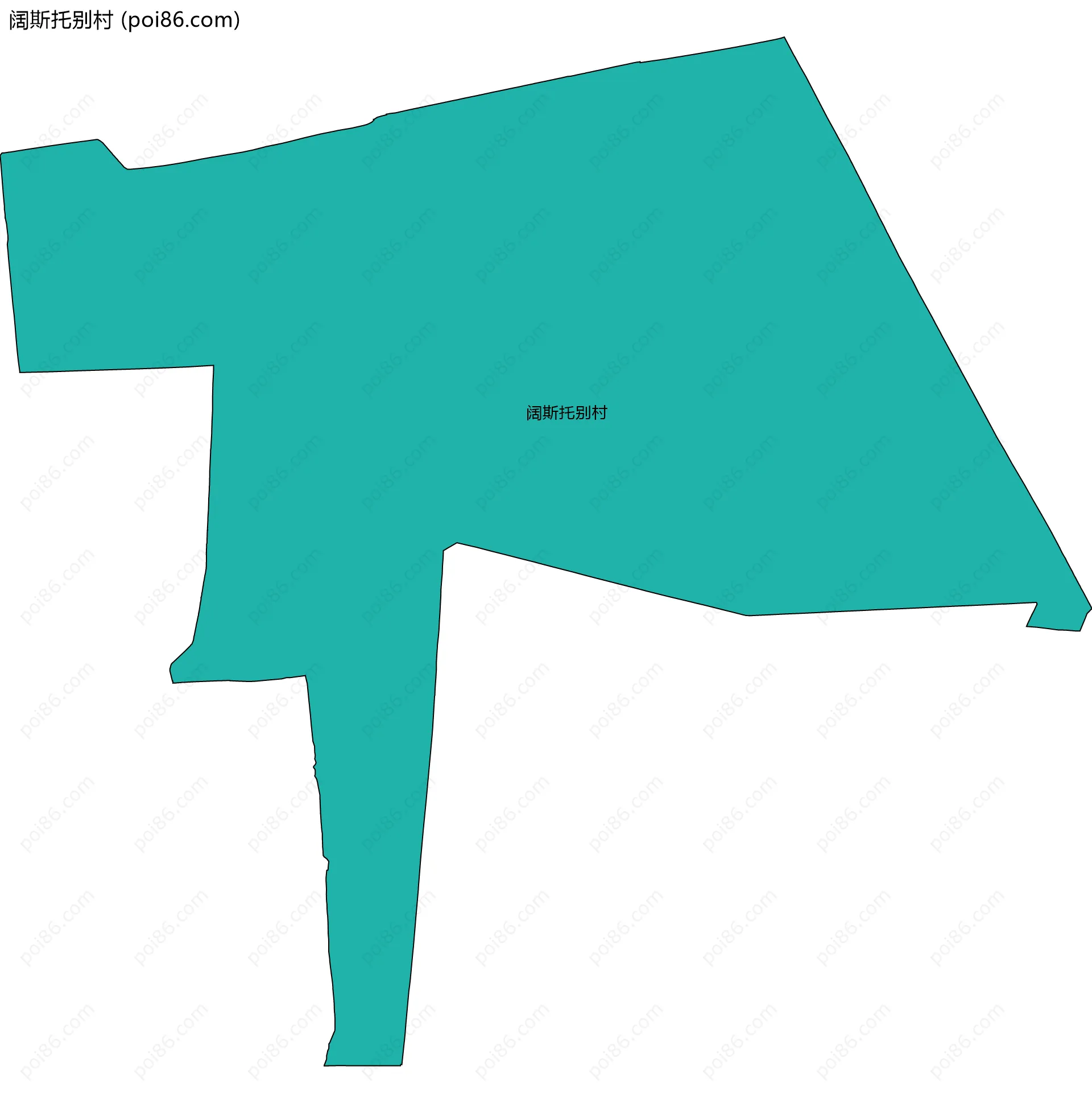 阔斯托别村边界地图