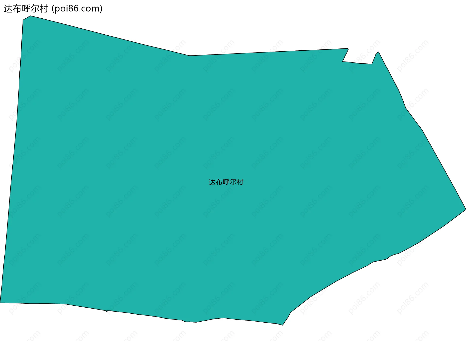 达布呼尔村边界地图