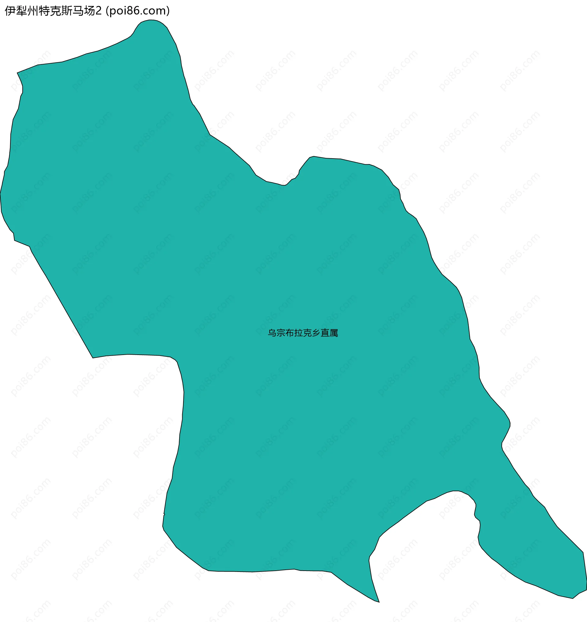 伊犁州特克斯马场2边界地图(五级行政区划)