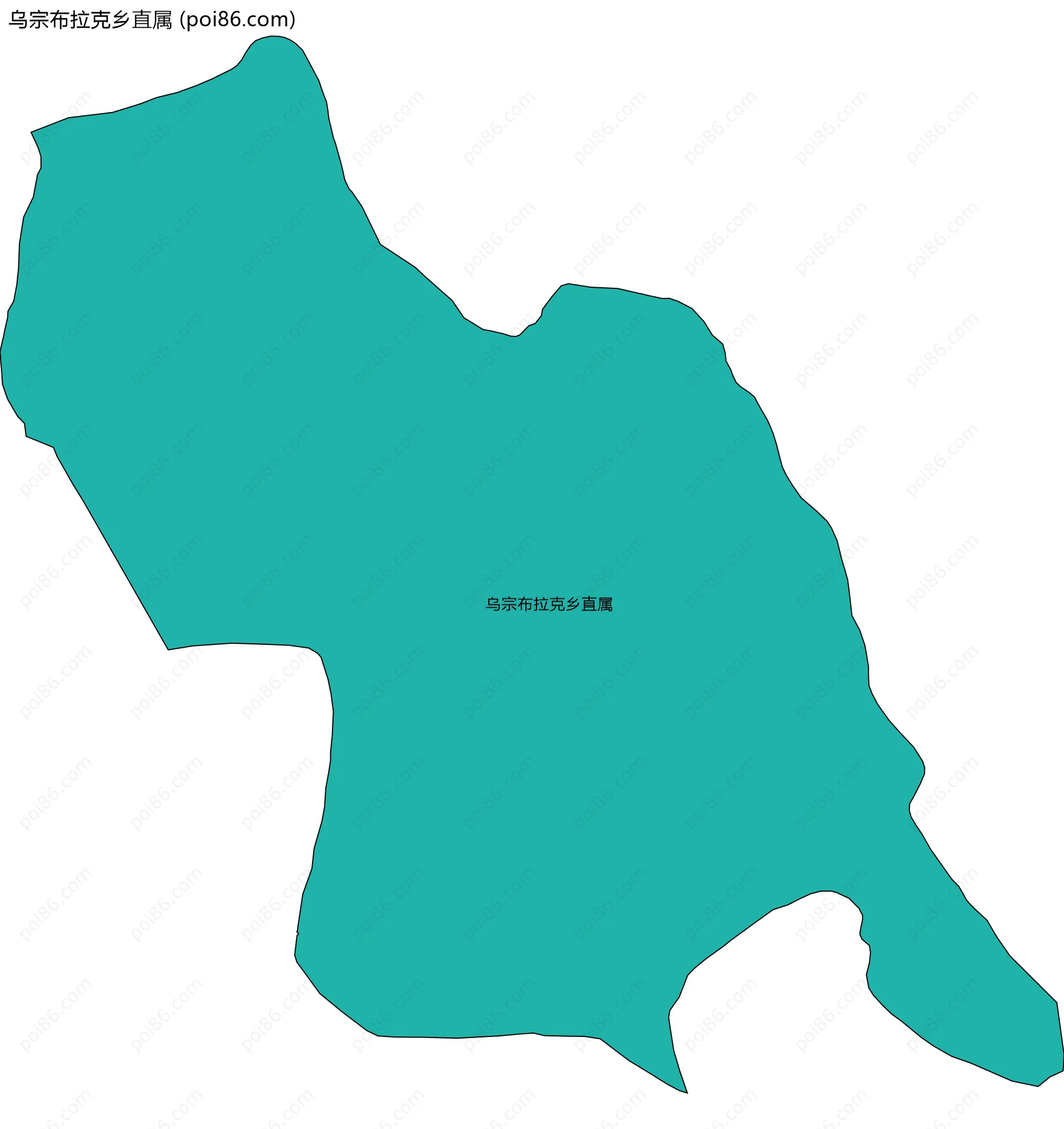 乌宗布拉克乡直属边界地图