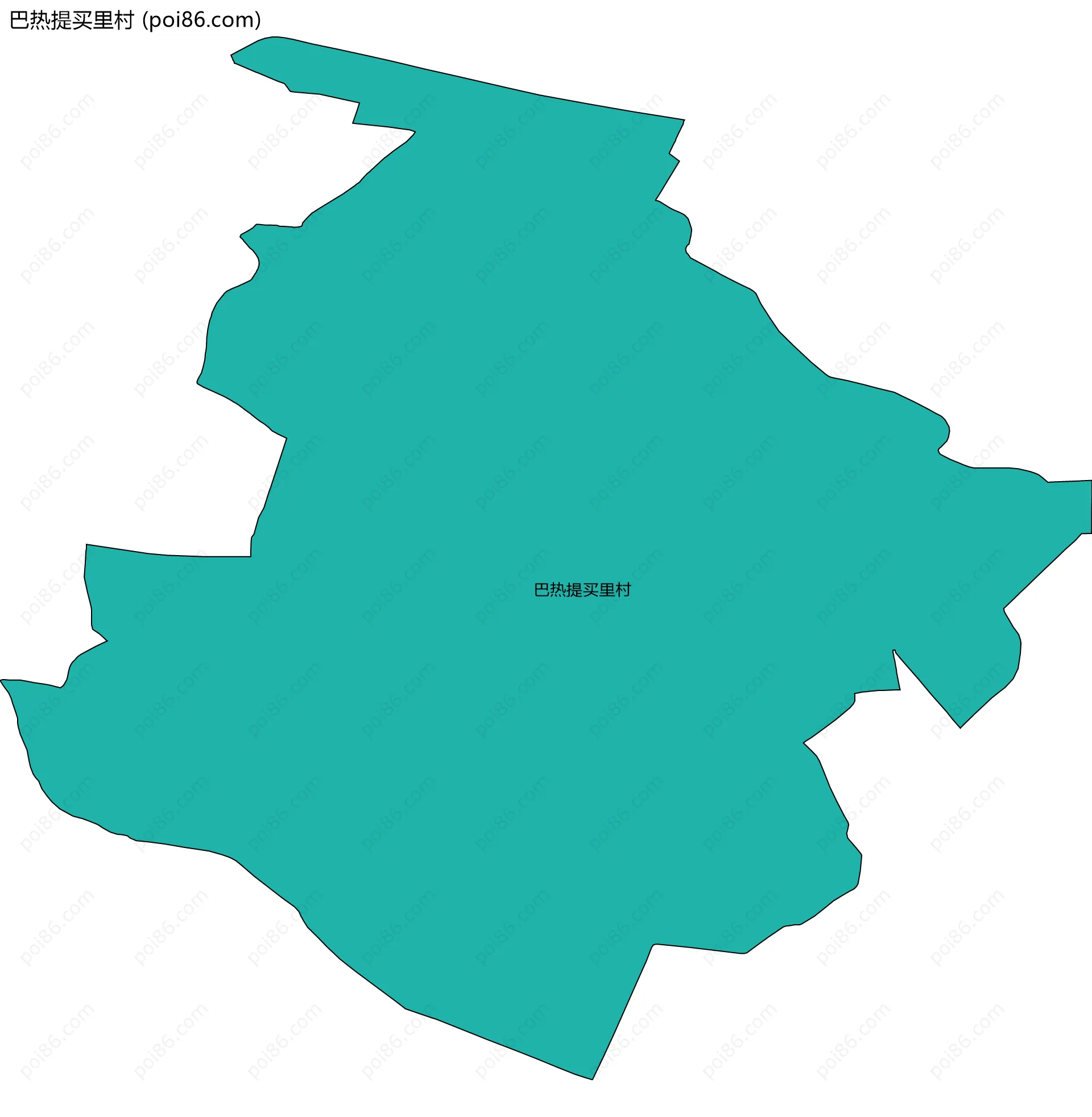 巴热提买里村边界地图