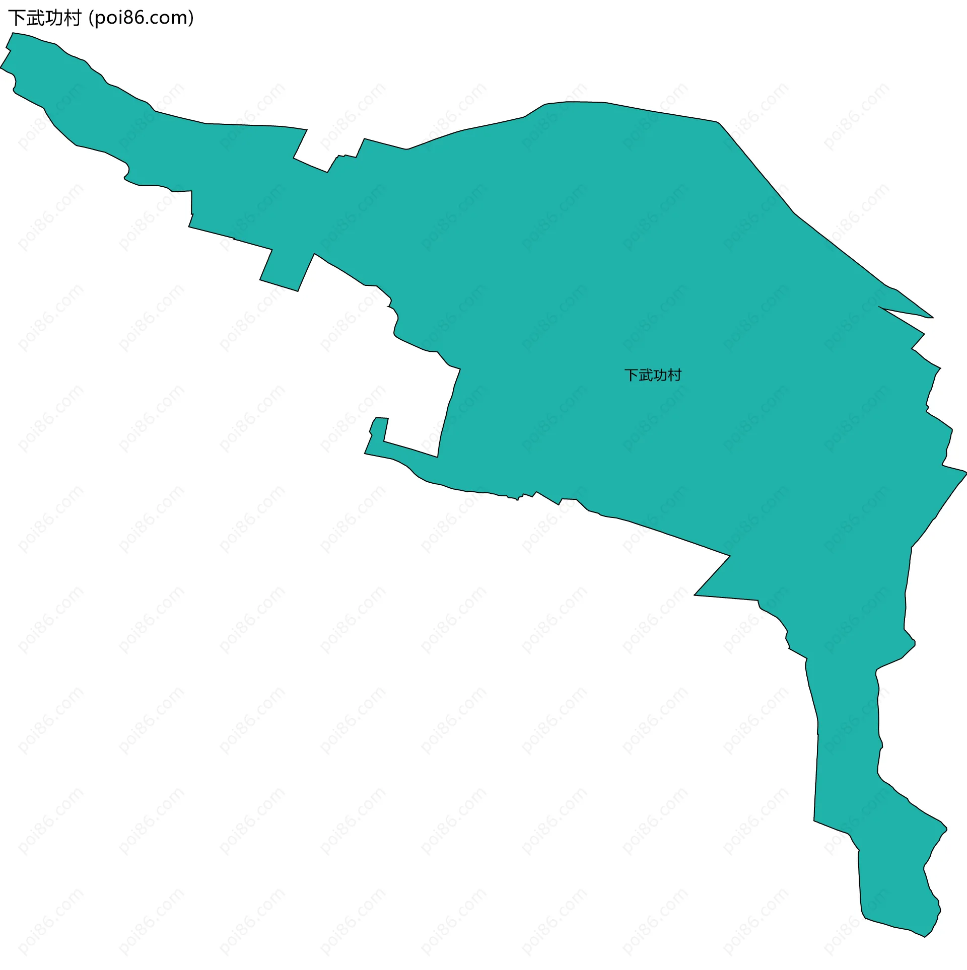 下武功村边界地图
