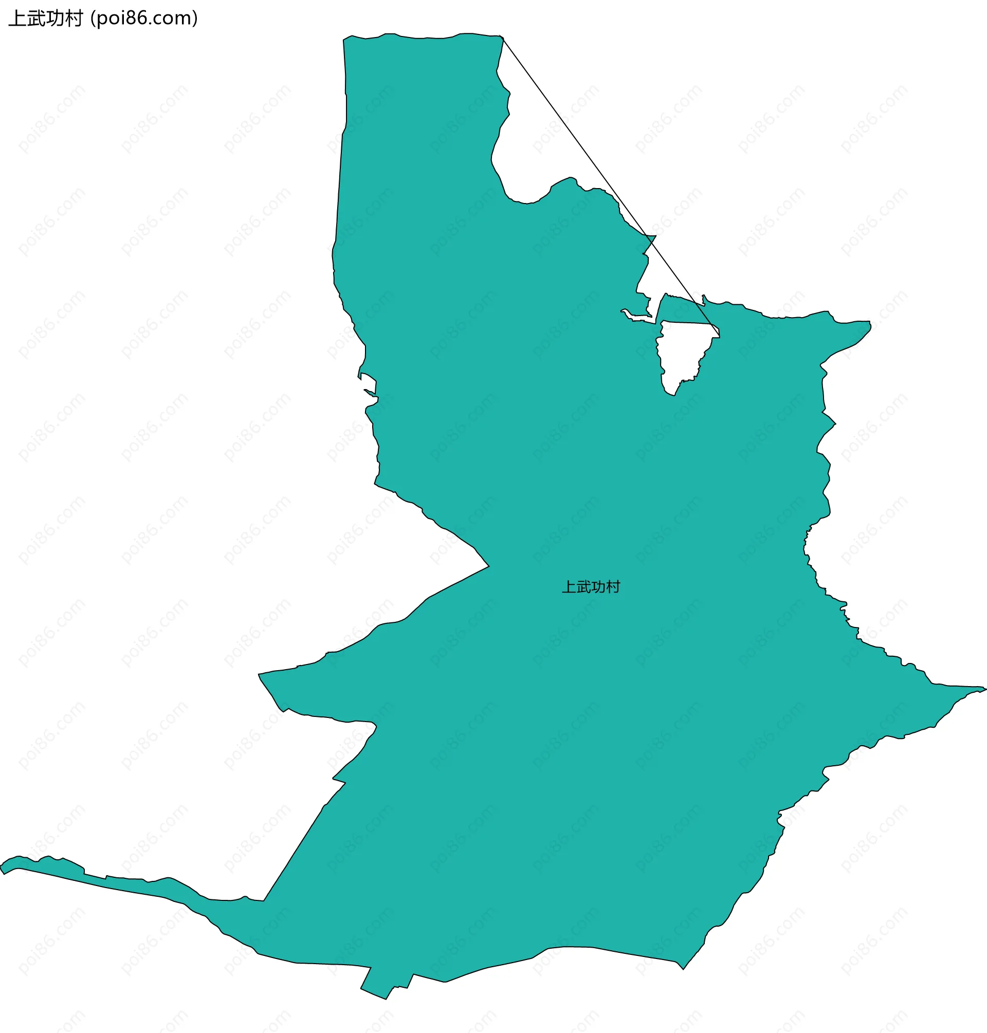 上武功村边界地图