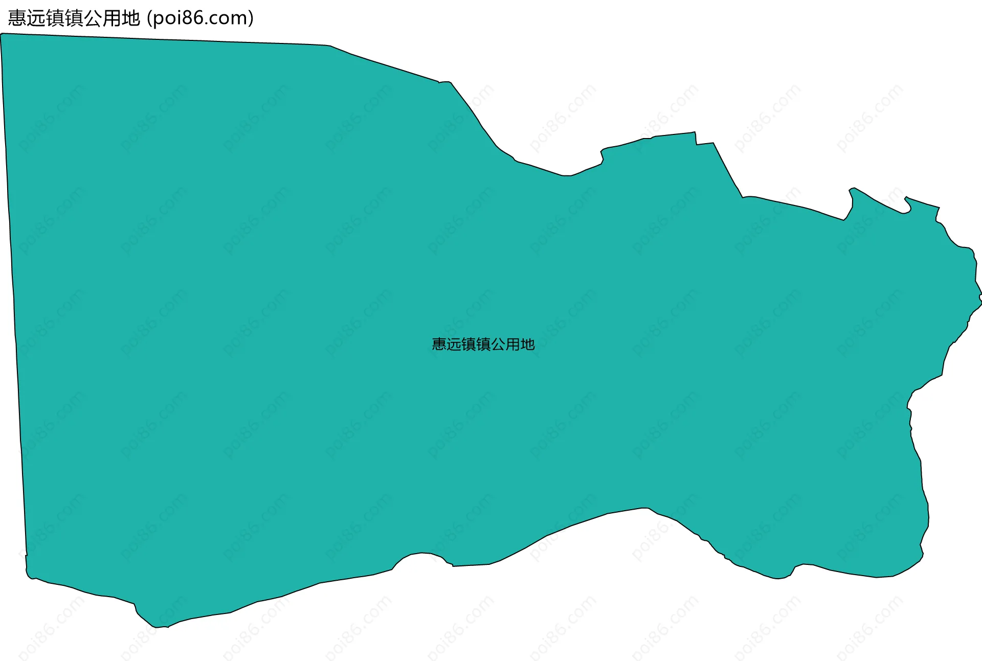惠远镇镇公用地边界地图