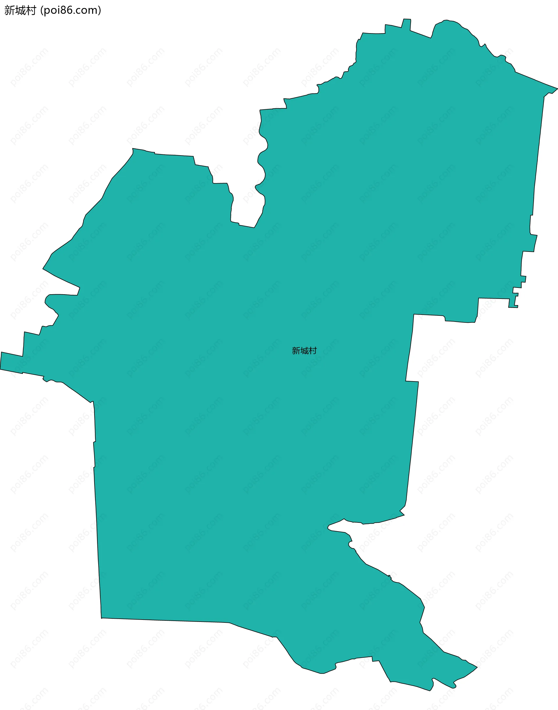 新城村边界地图