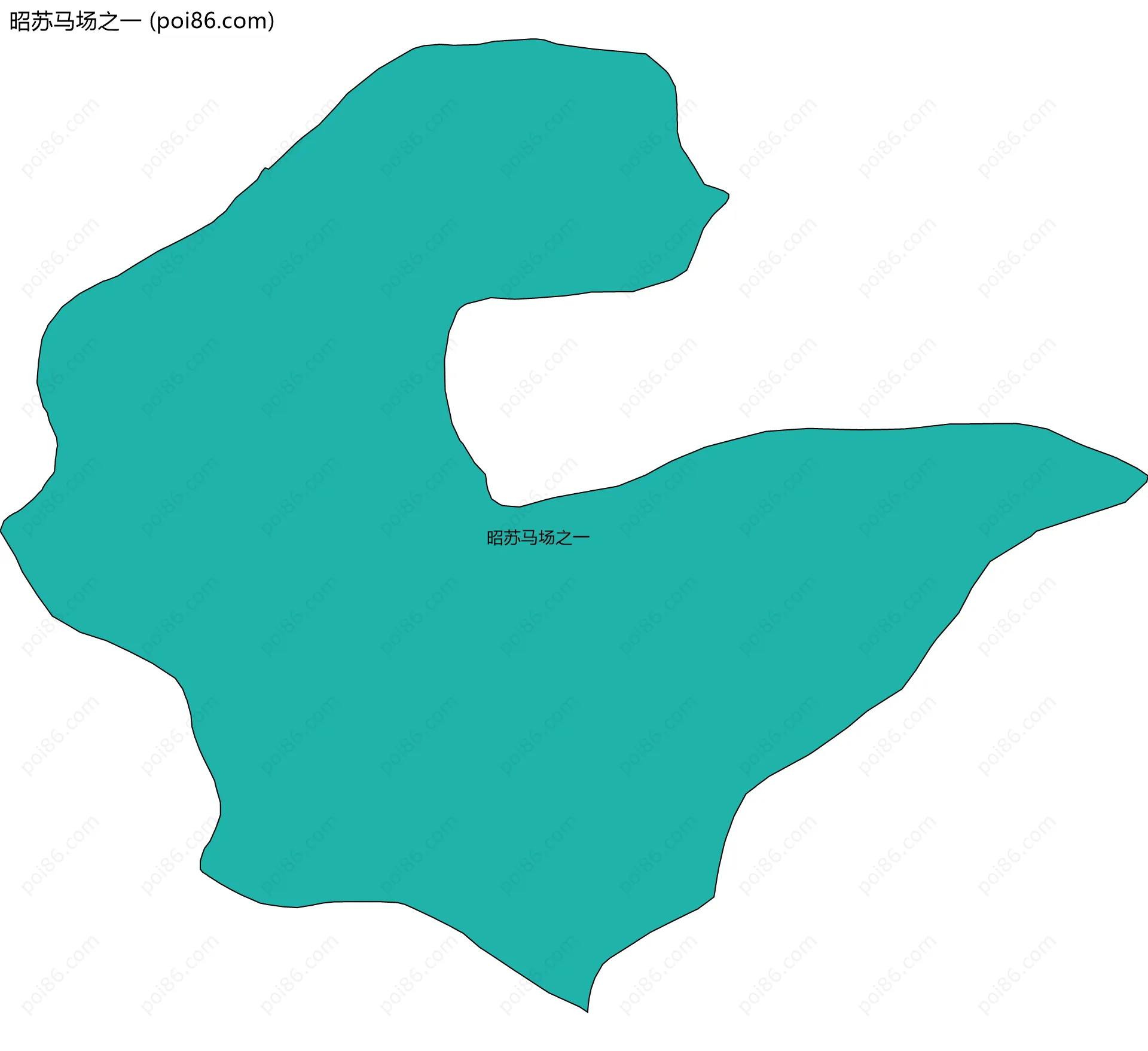 昭苏马场之一边界地图(五级行政区划)