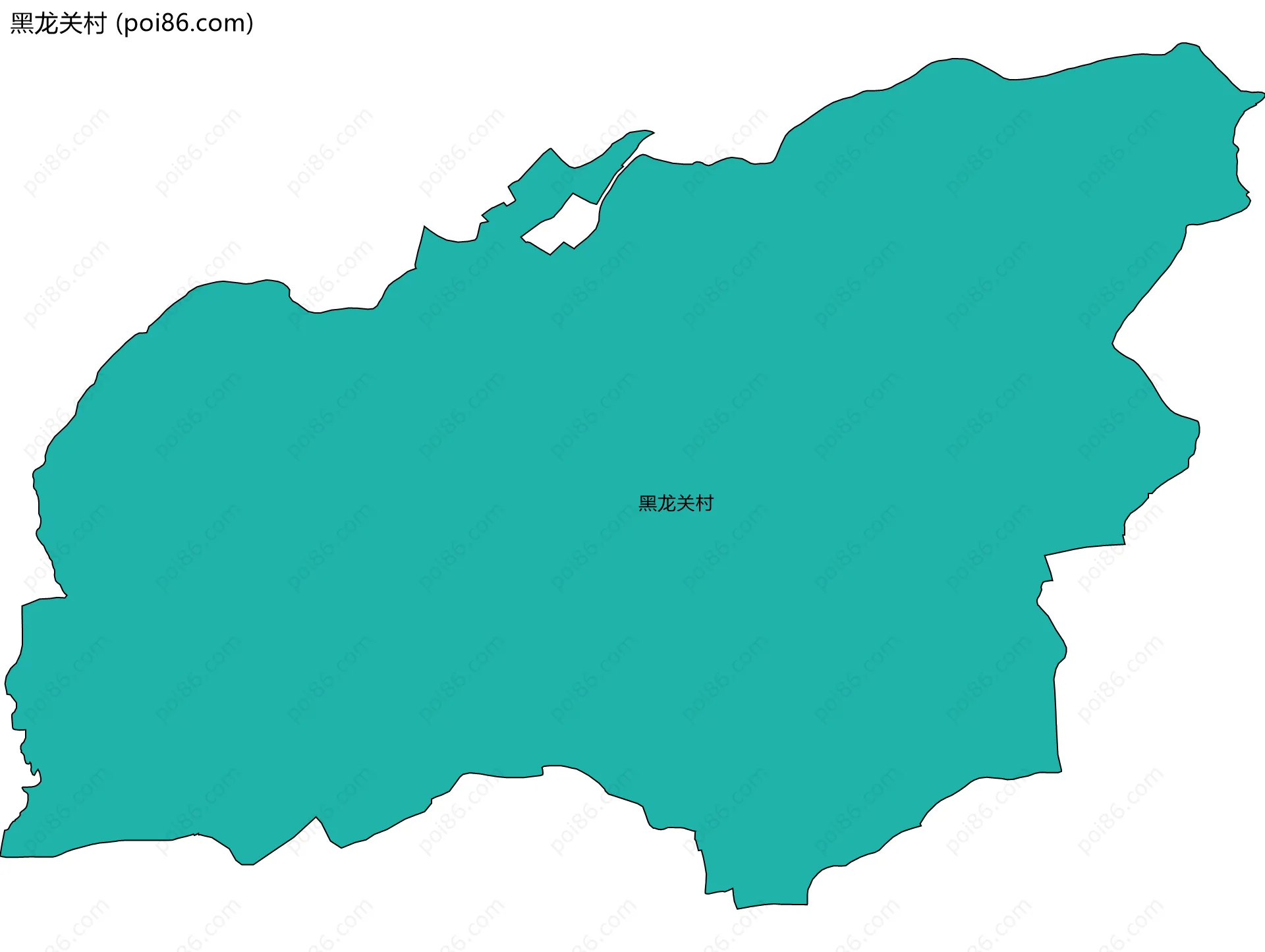 黑龙关村边界地图