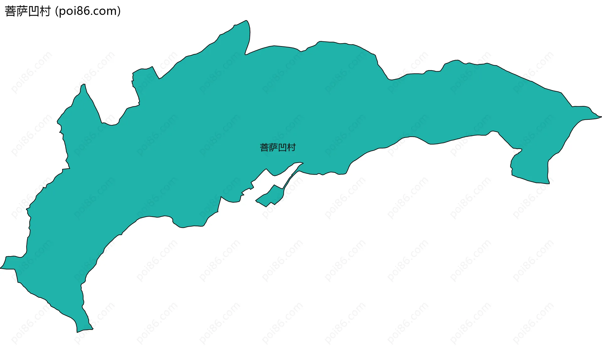 菩萨凹村边界地图