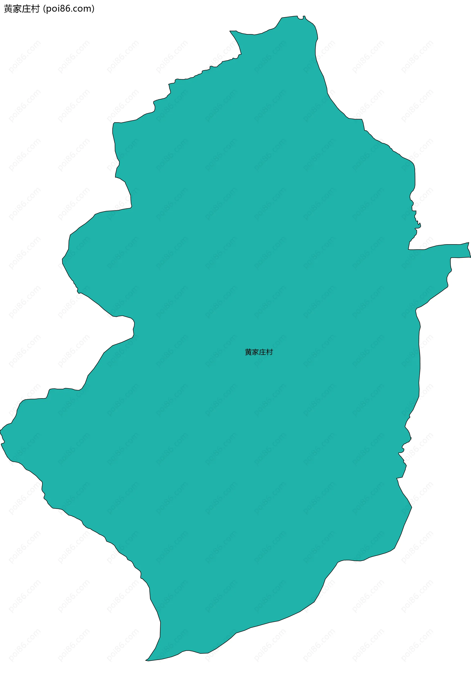 黄家庄村边界地图