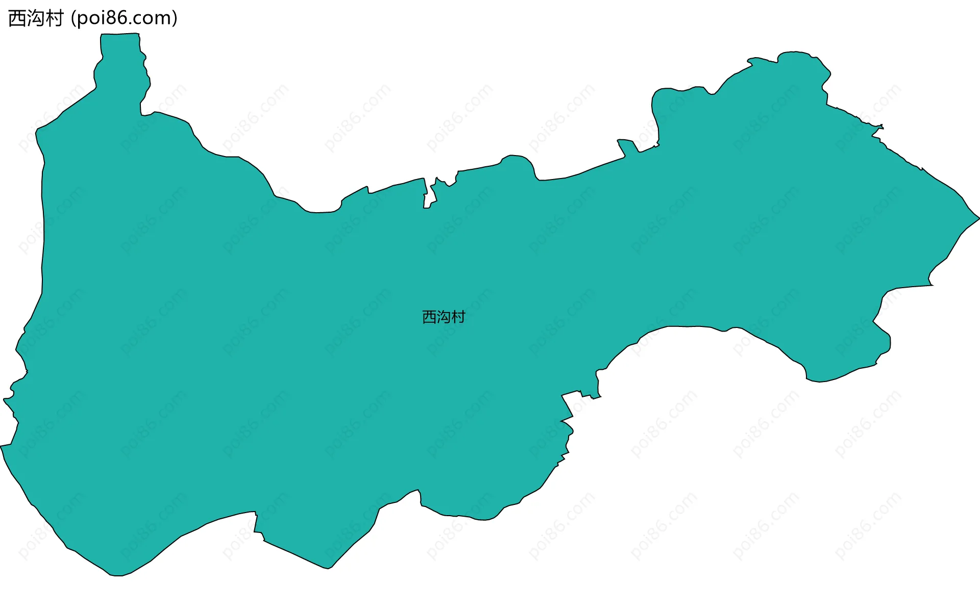 西沟村边界地图