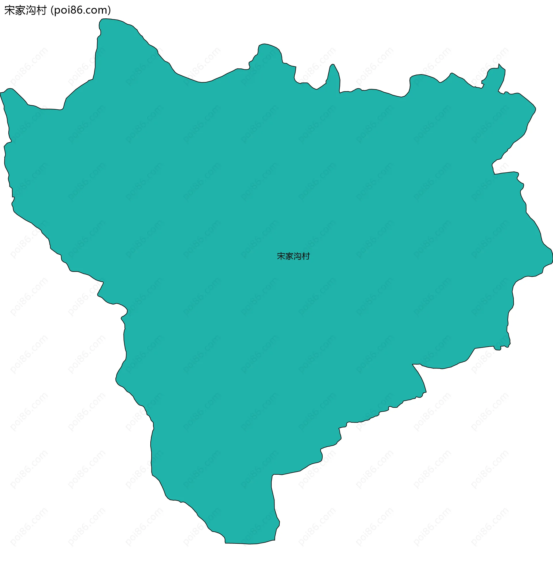 宋家沟村边界地图