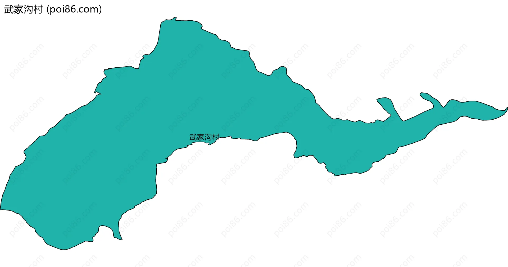 武家沟村边界地图