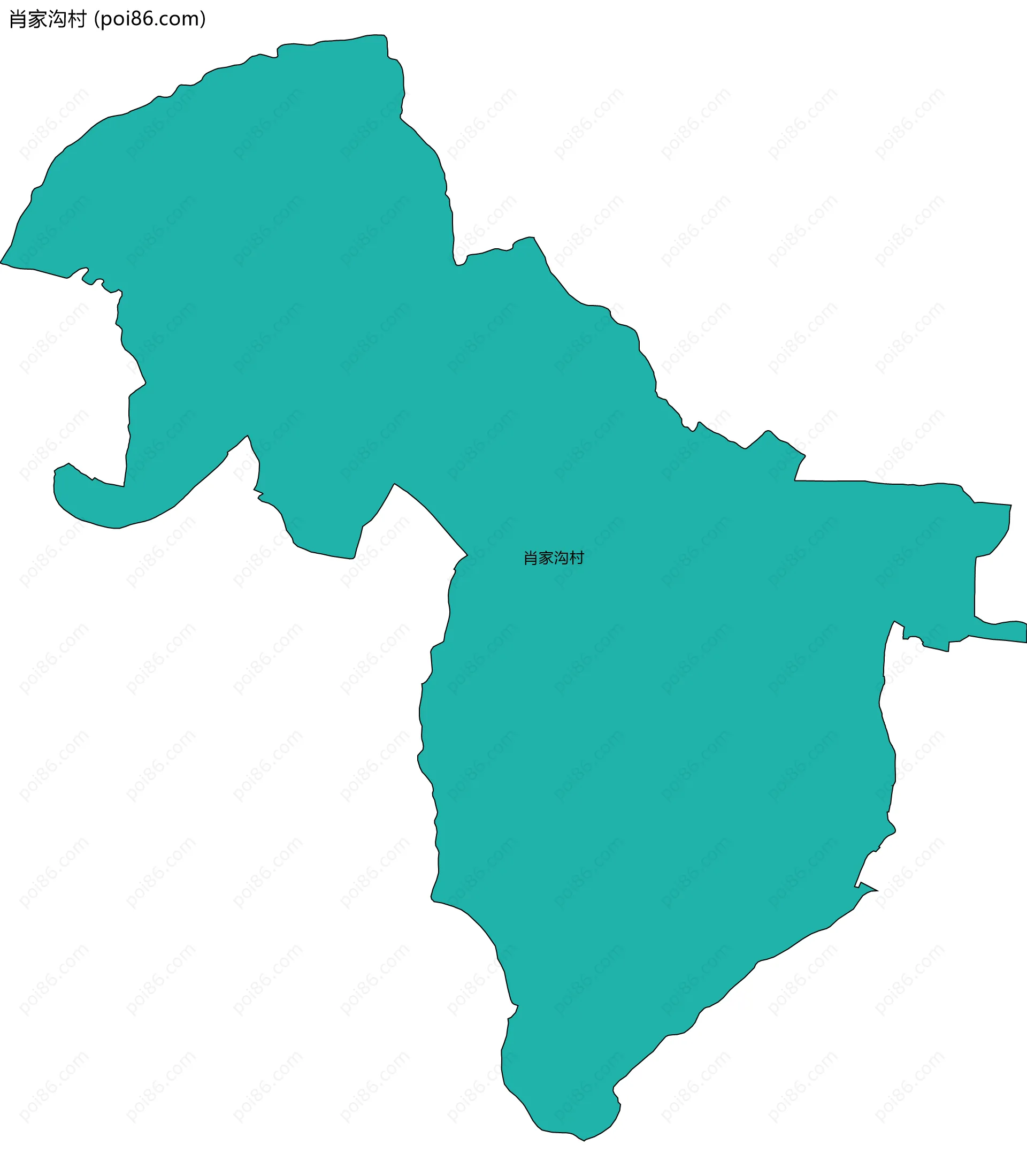 肖家沟村边界地图