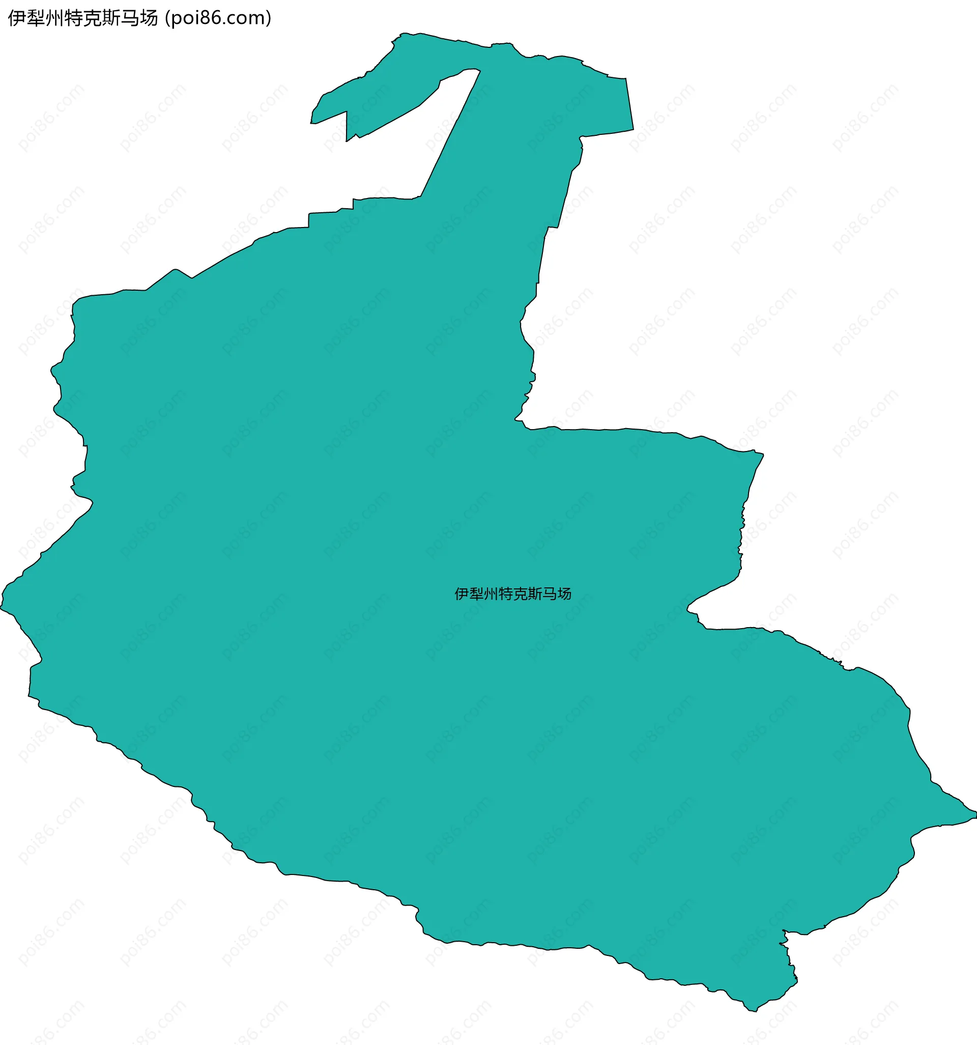 伊犁州特克斯马场边界地图