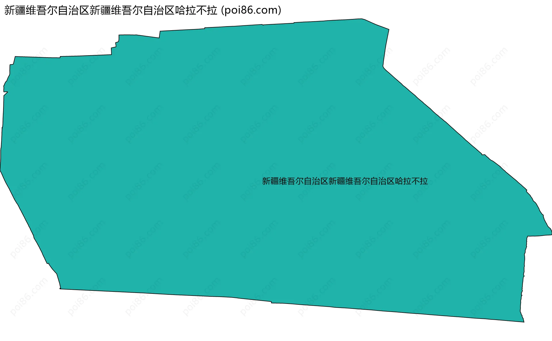 新疆维吾尔自治区新疆维吾尔自治区哈拉不拉边界地图