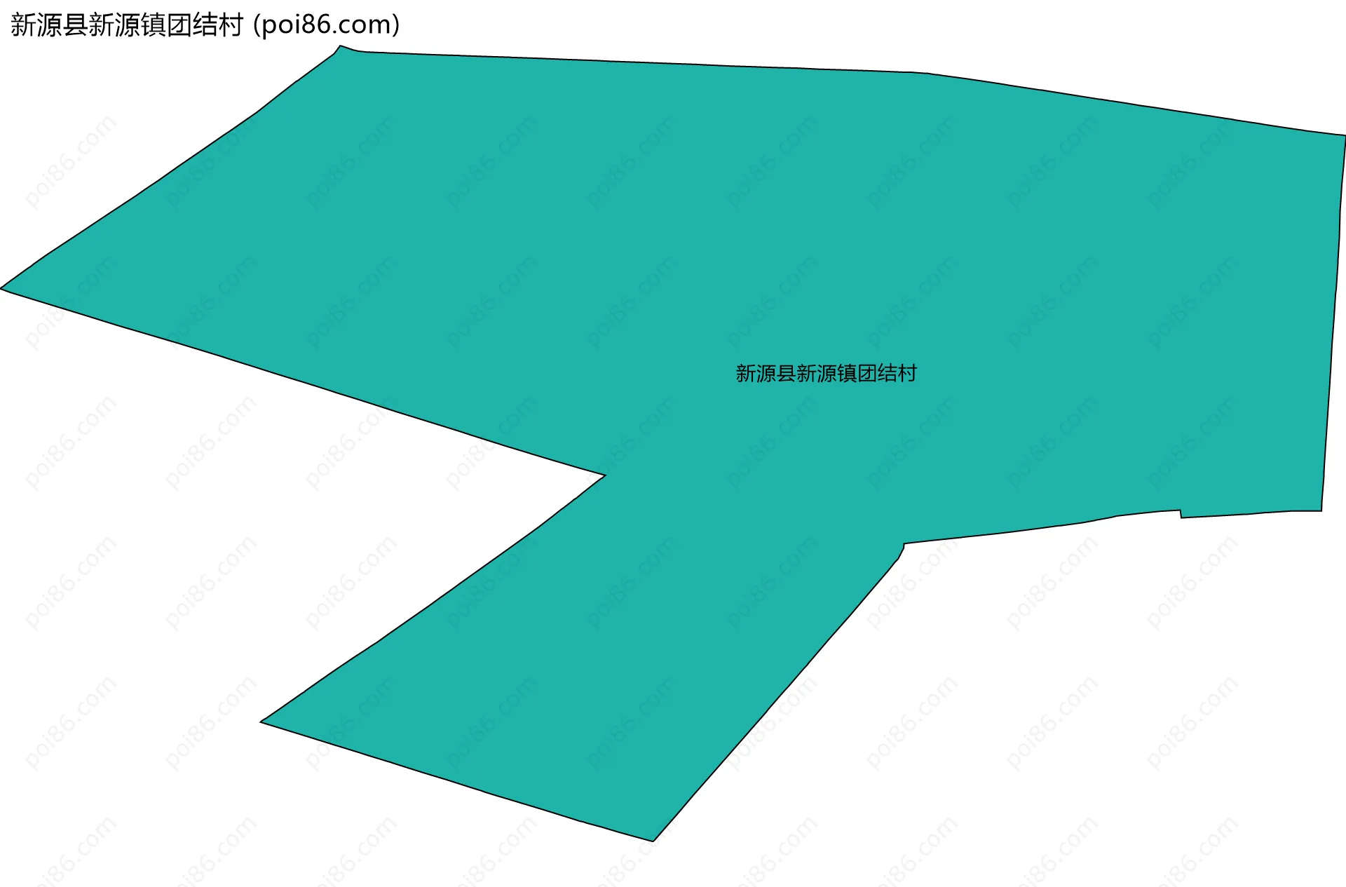 新源县新源镇团结村边界地图