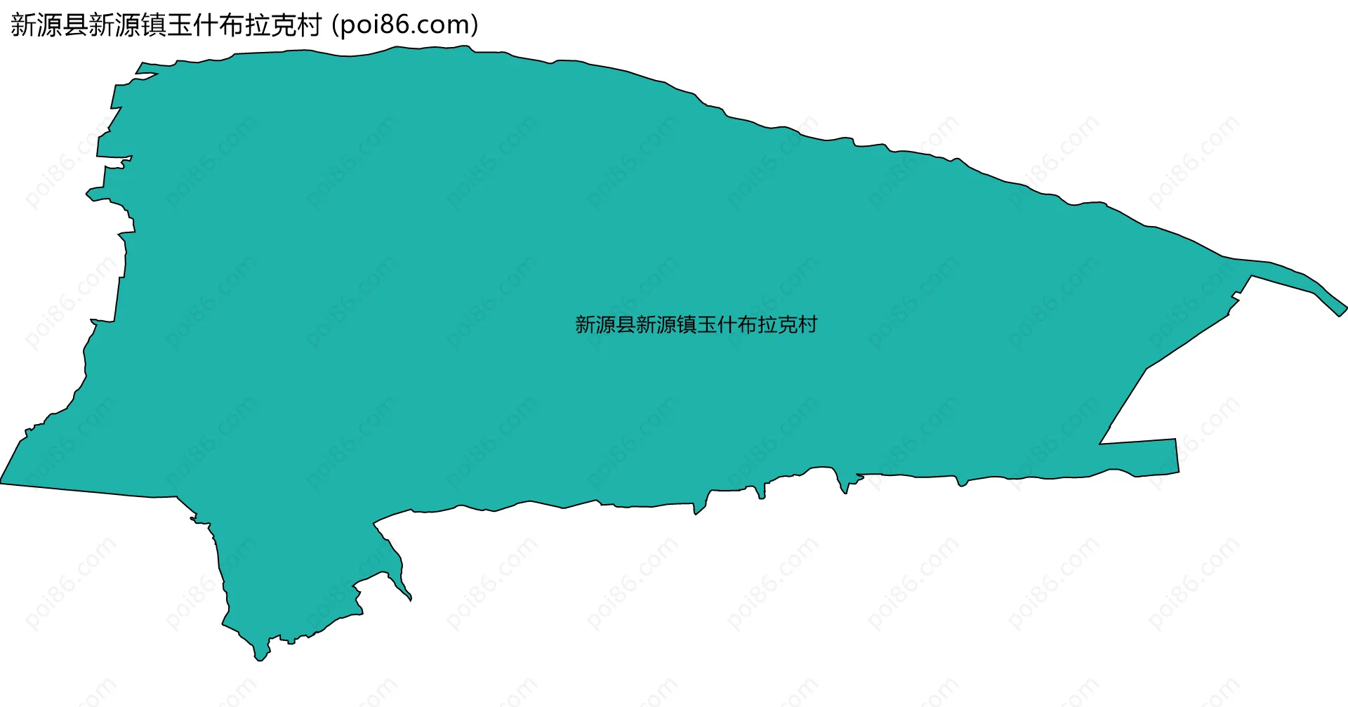 新源县新源镇玉什布拉克村边界地图
