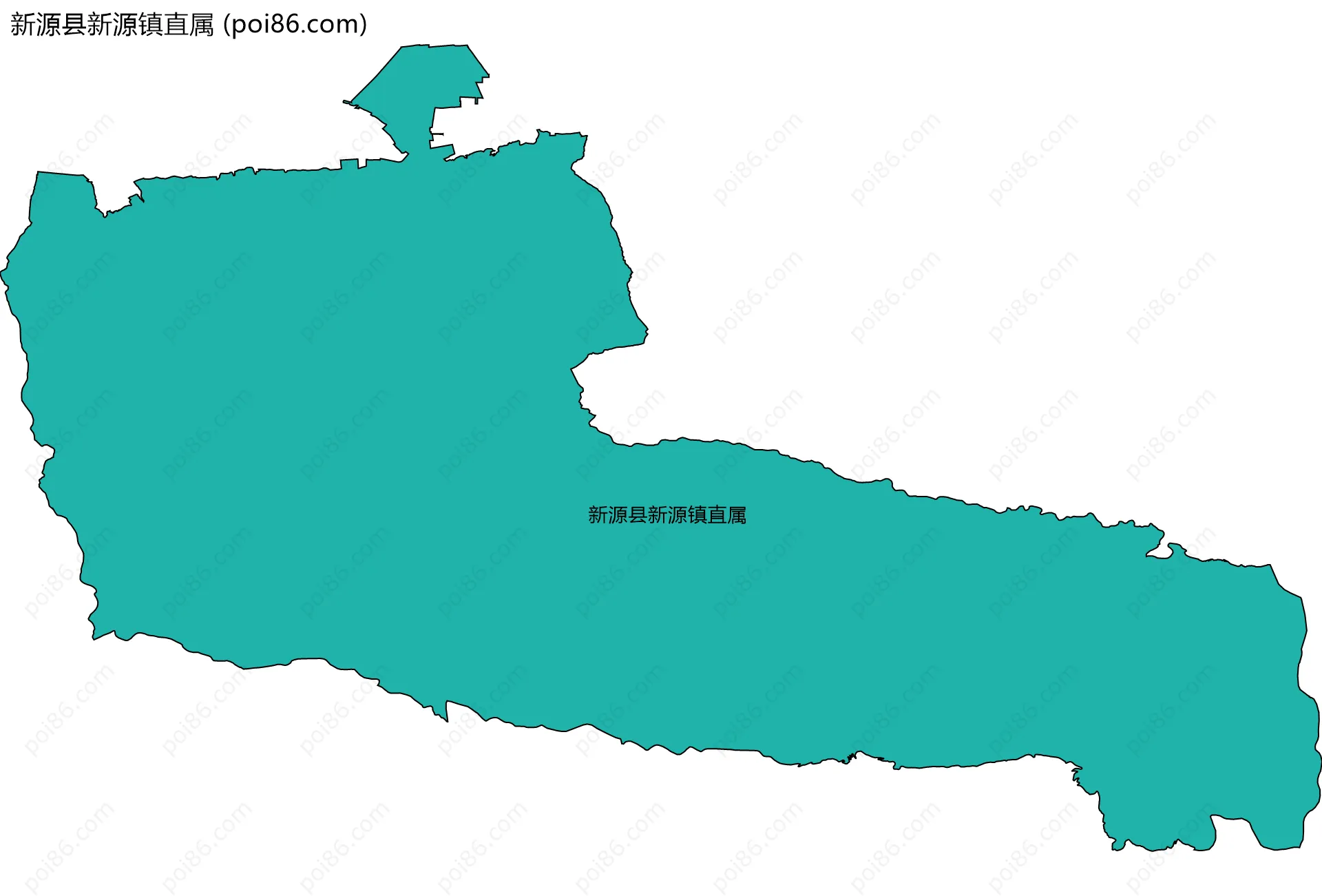 新源县新源镇直属边界地图