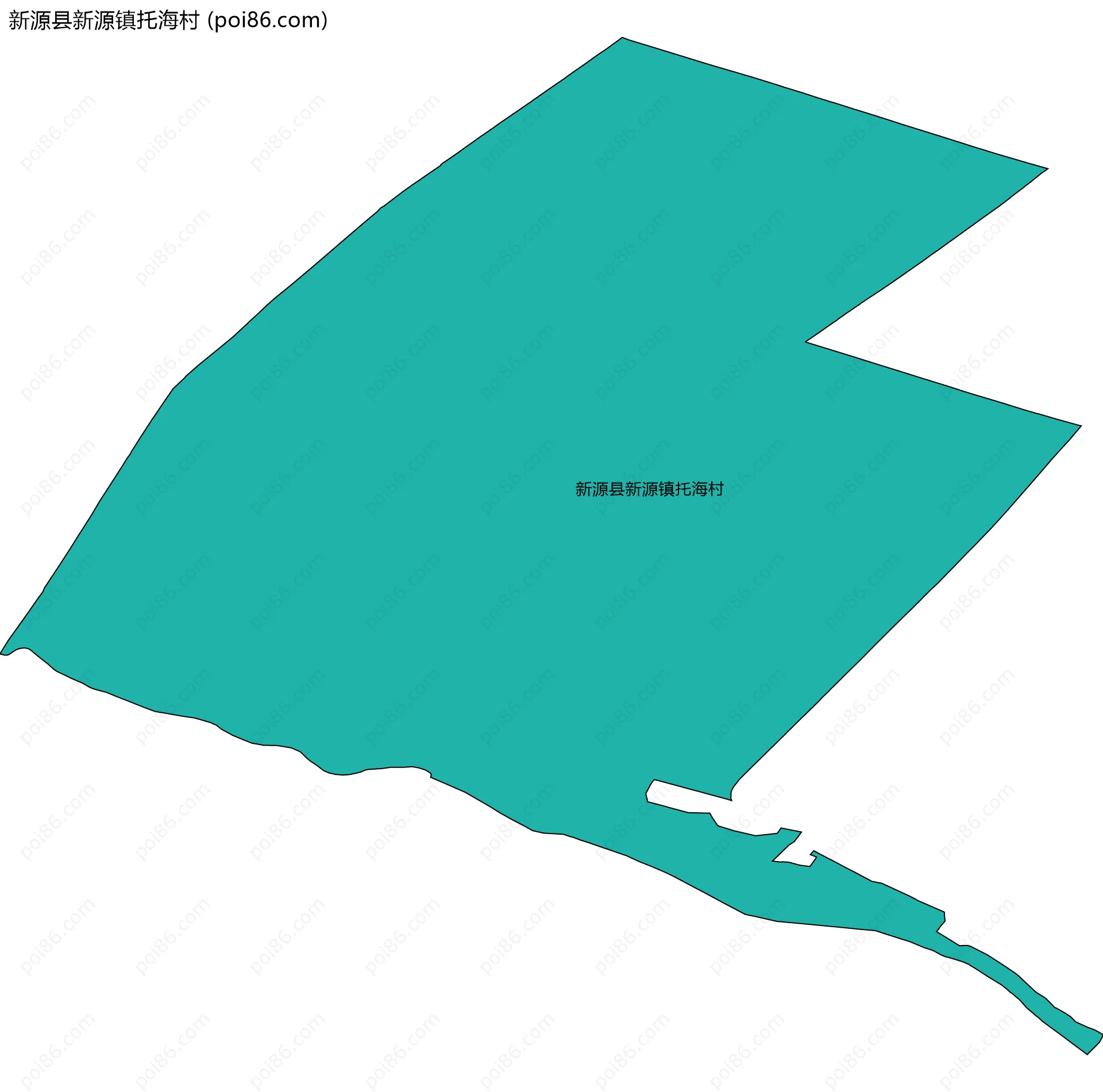 新源县新源镇托海村边界地图