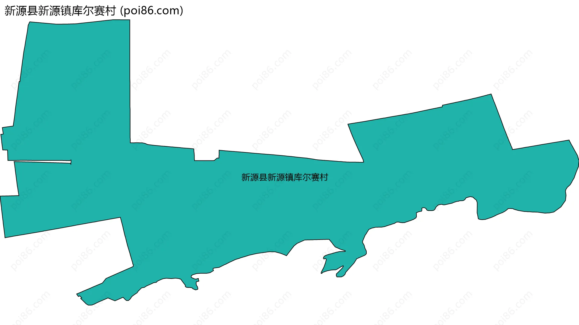 新源县新源镇库尔赛村边界地图