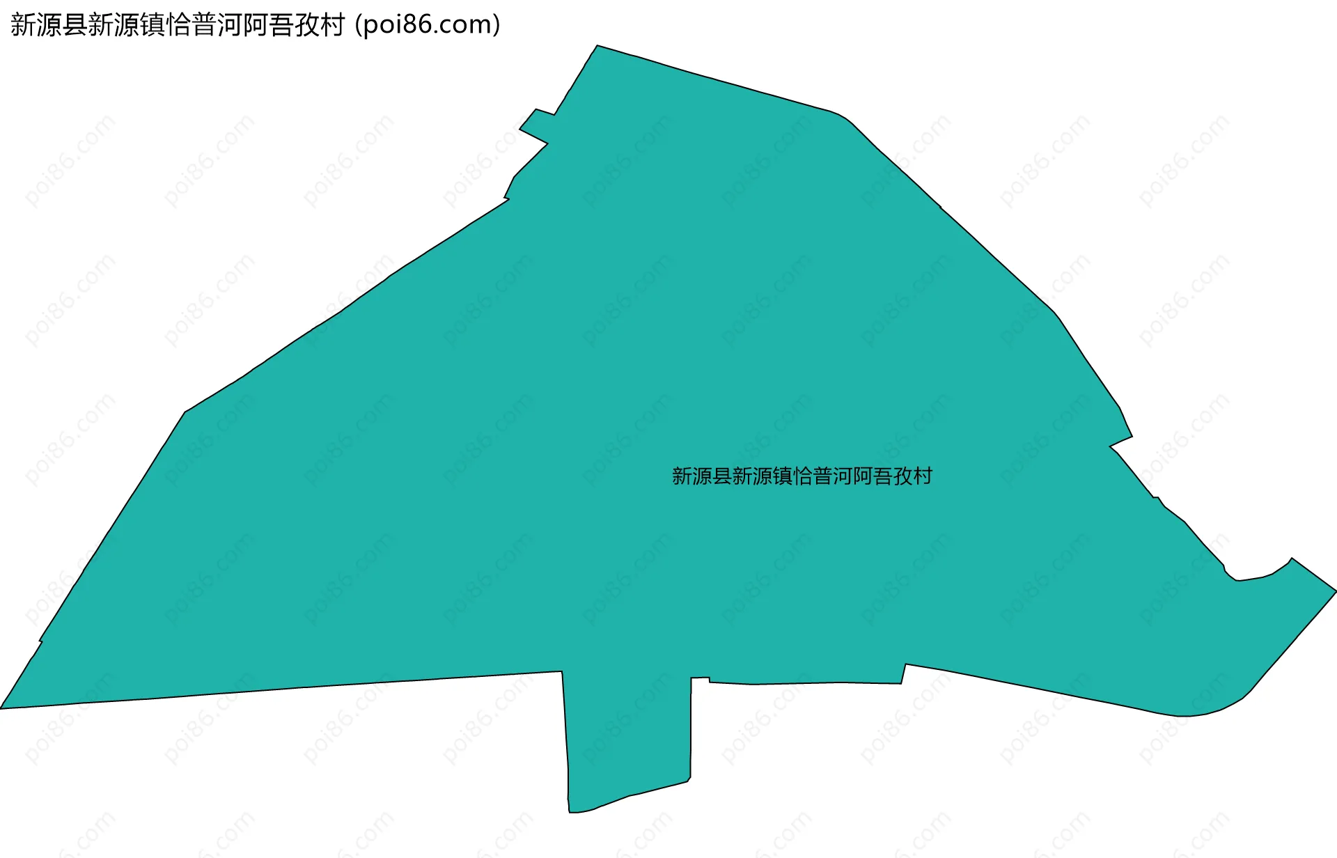 新源县新源镇恰普河阿吾孜村边界地图