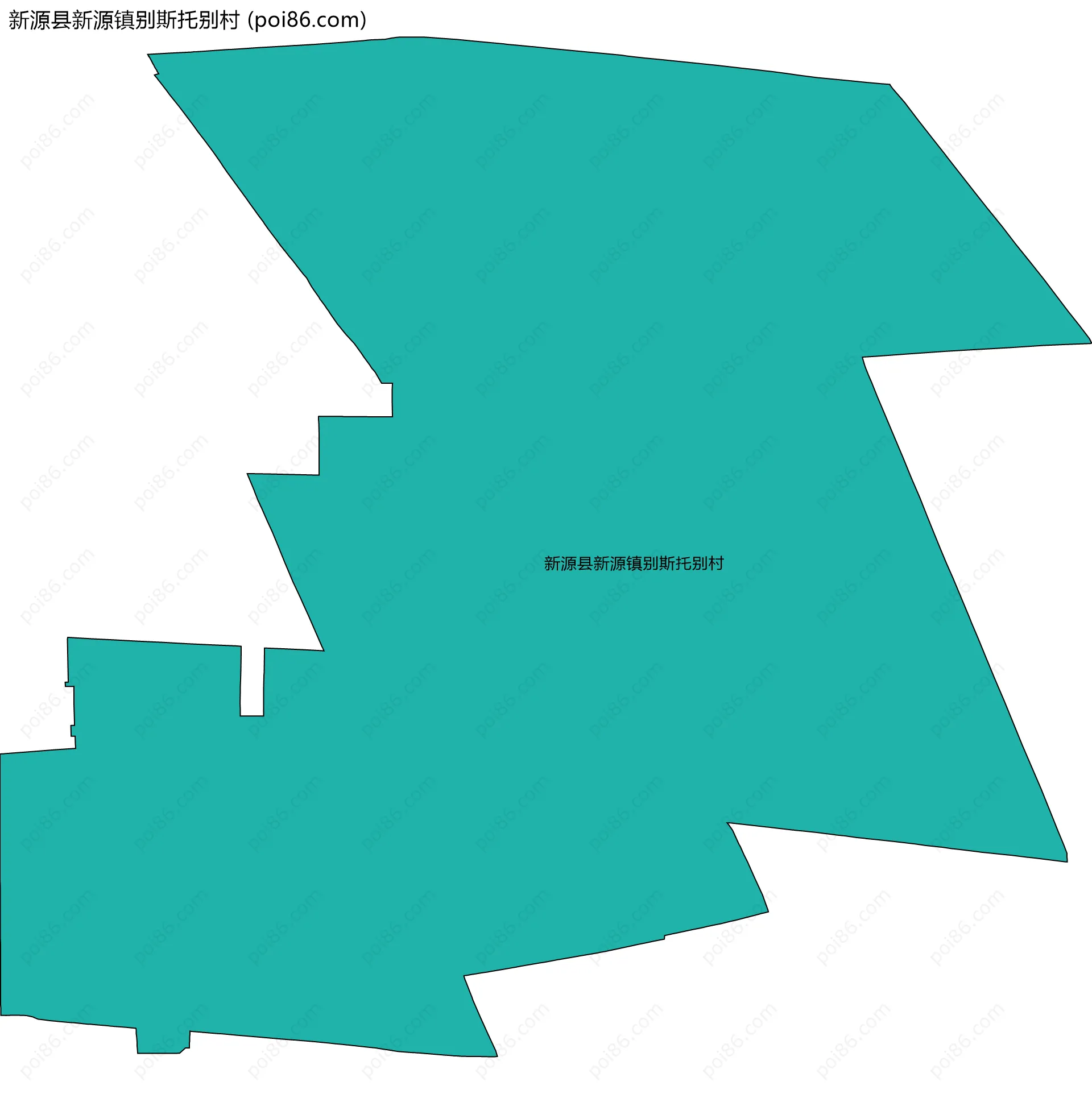 新源县新源镇别斯托别村边界地图