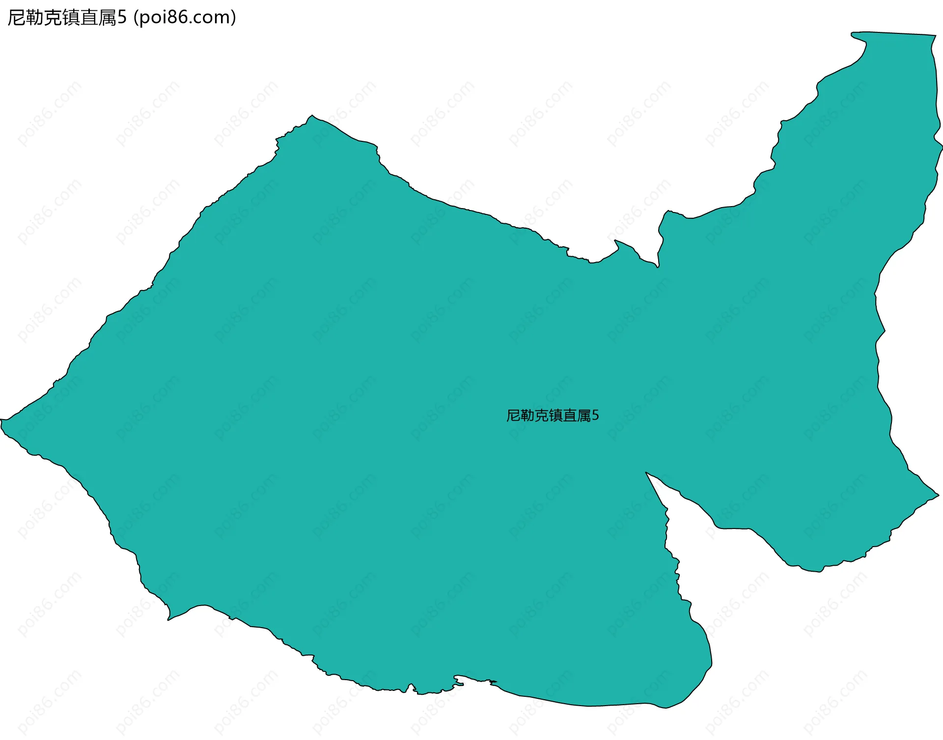 尼勒克镇直属5边界地图