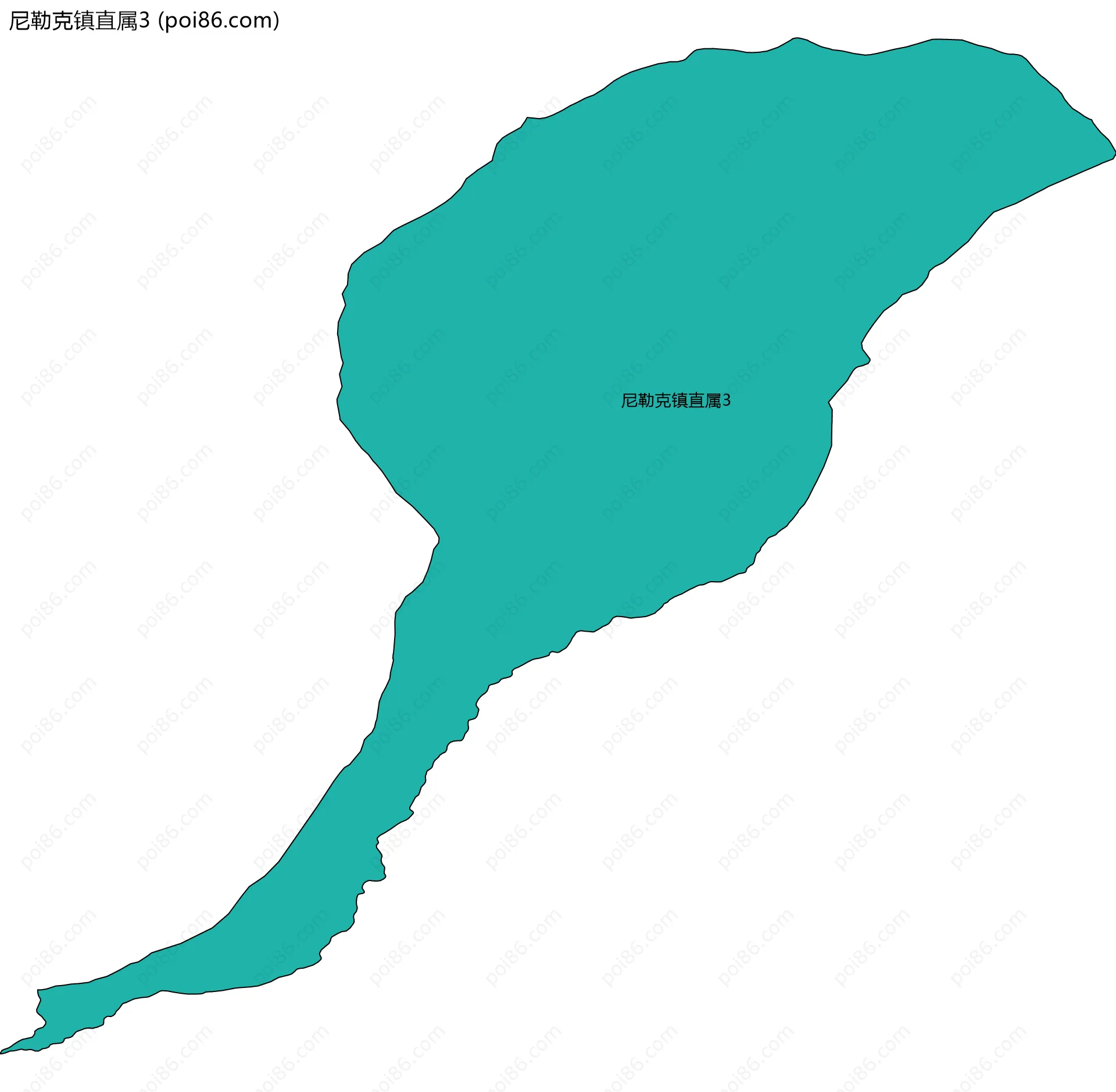 尼勒克镇直属3边界地图