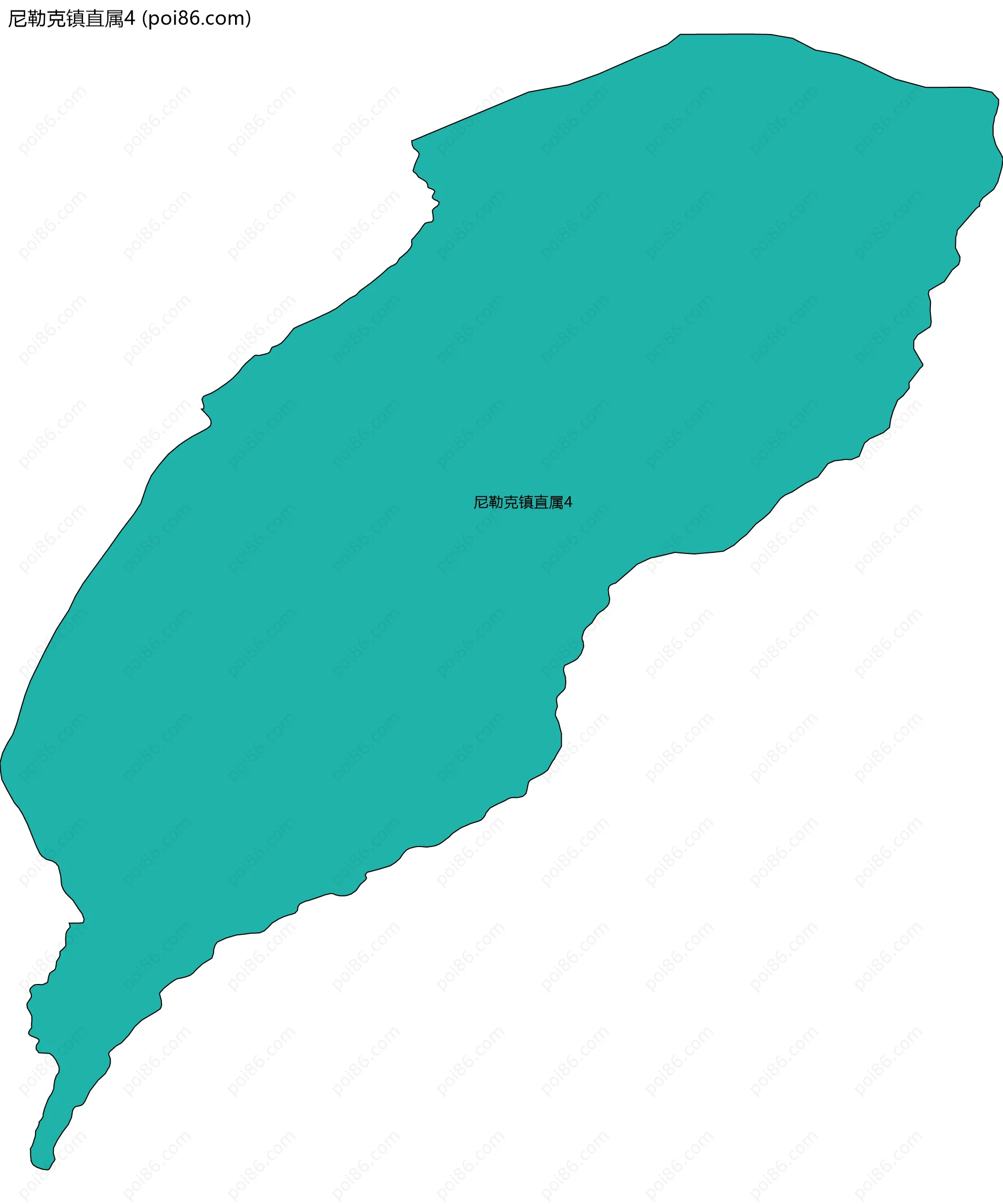 尼勒克镇直属4边界地图