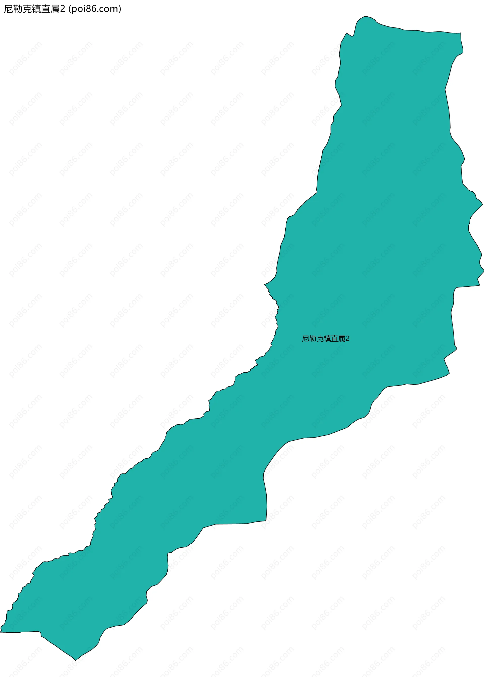 尼勒克镇直属2边界地图