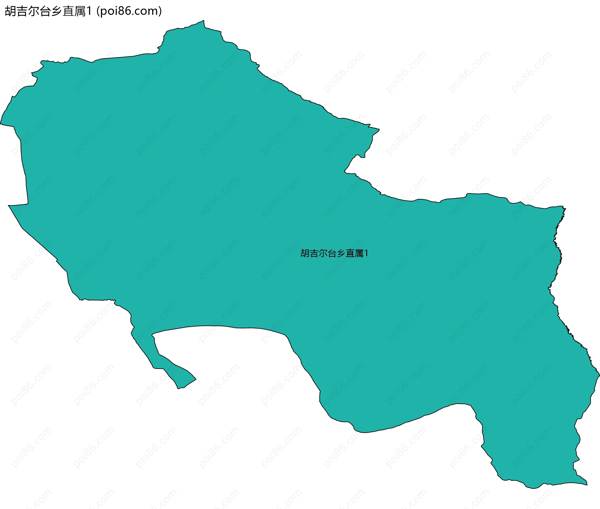 胡吉尔台乡直属1边界地图