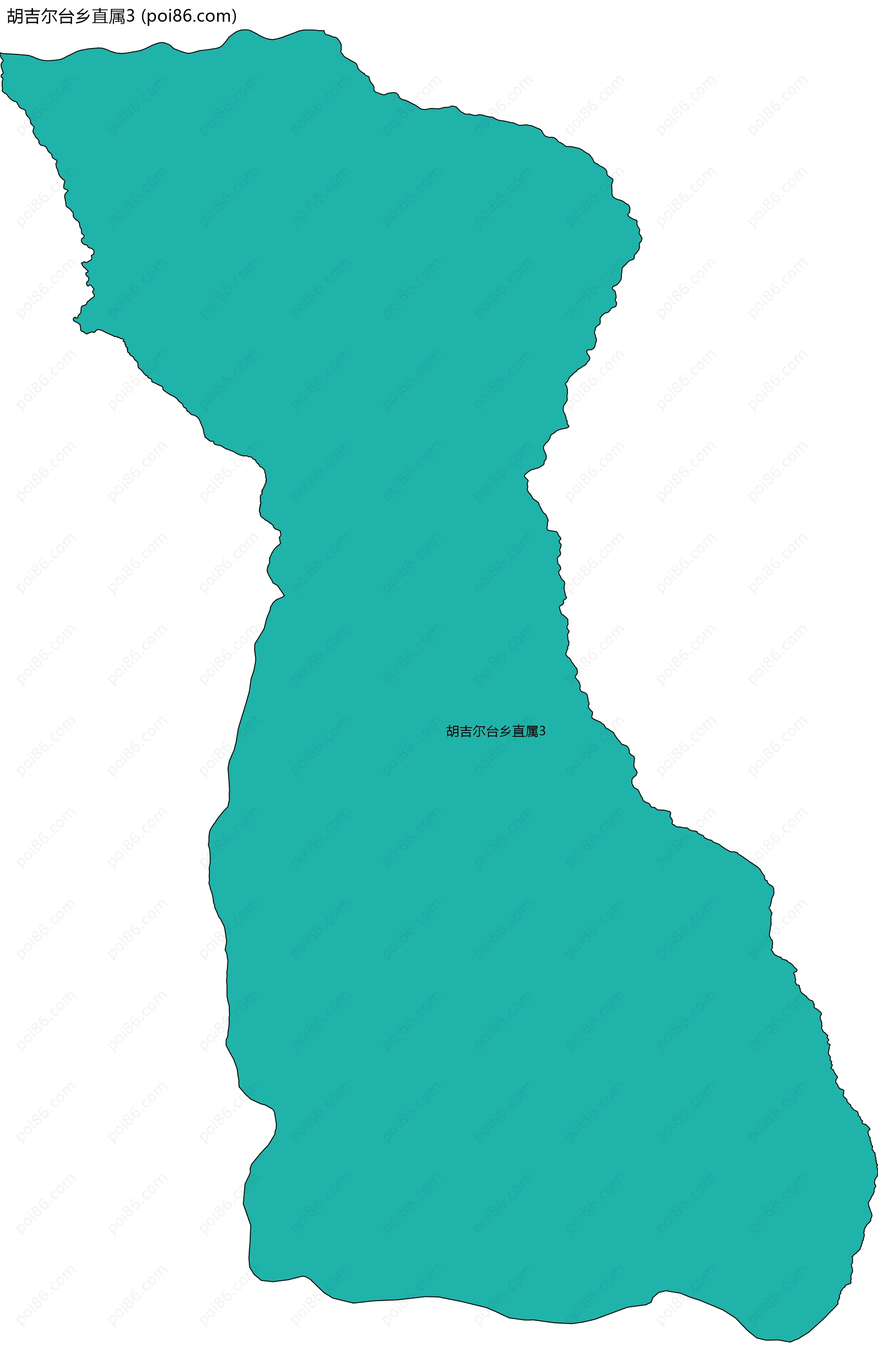 胡吉尔台乡直属3边界地图