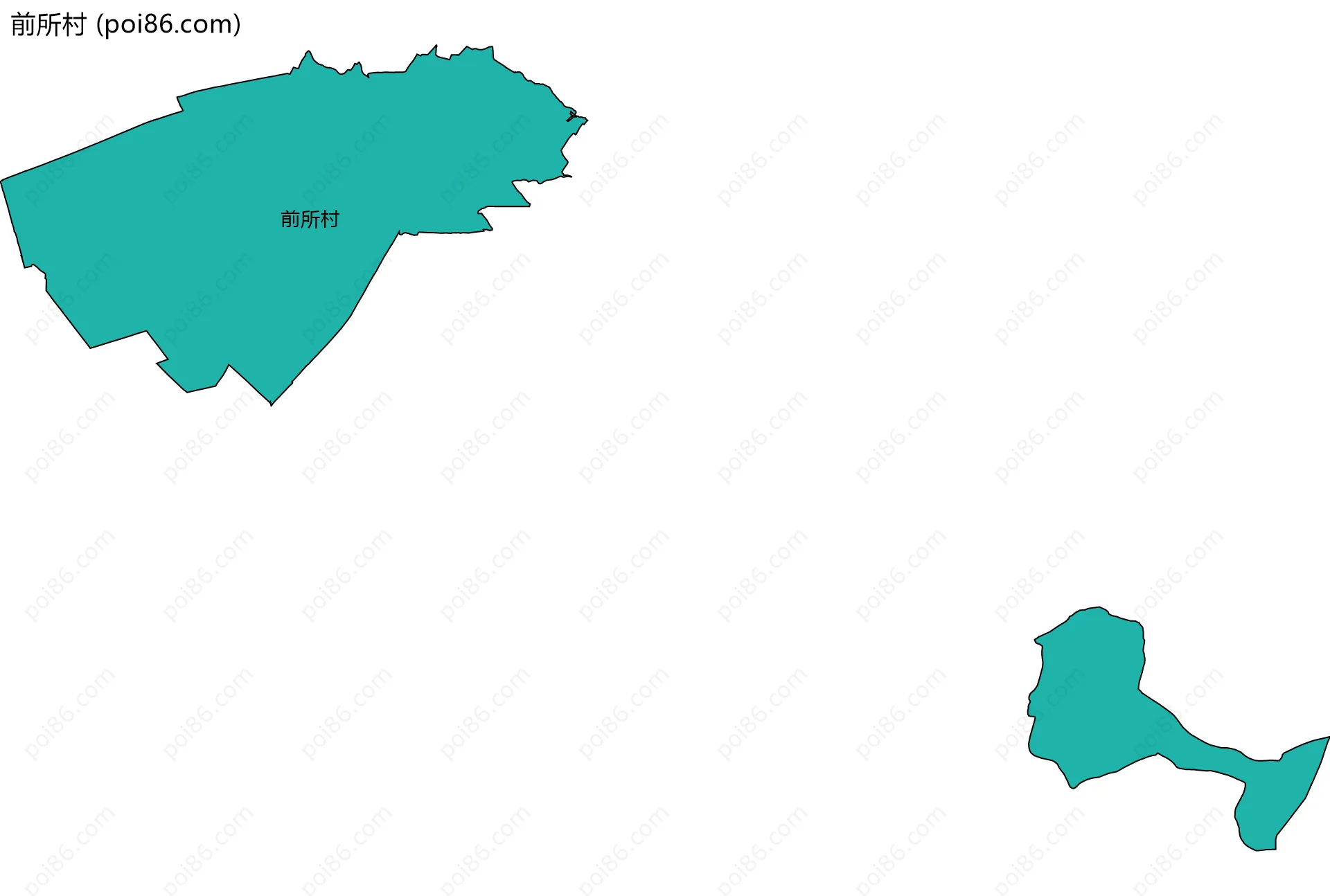 前所村边界地图