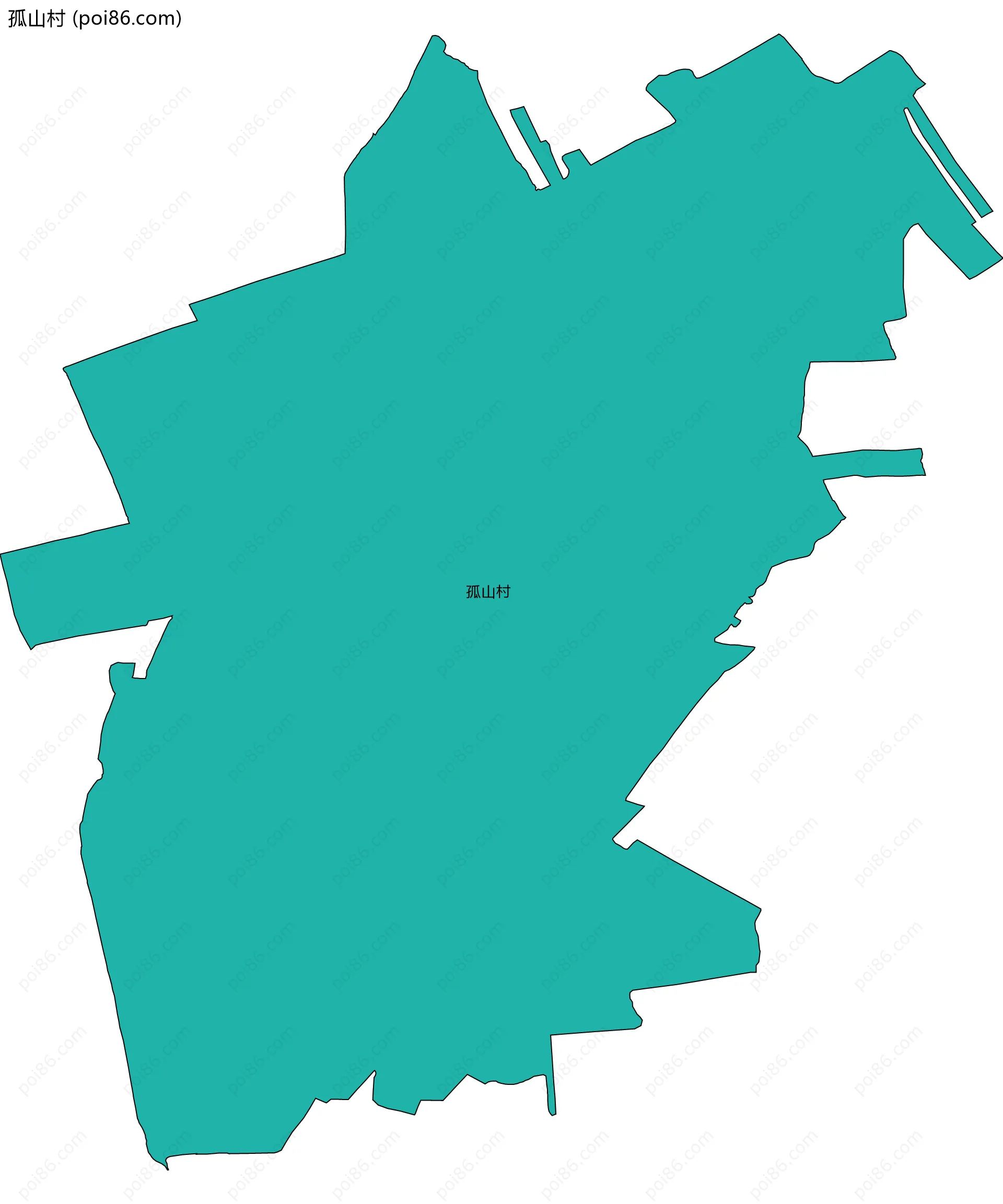 孤山村边界地图