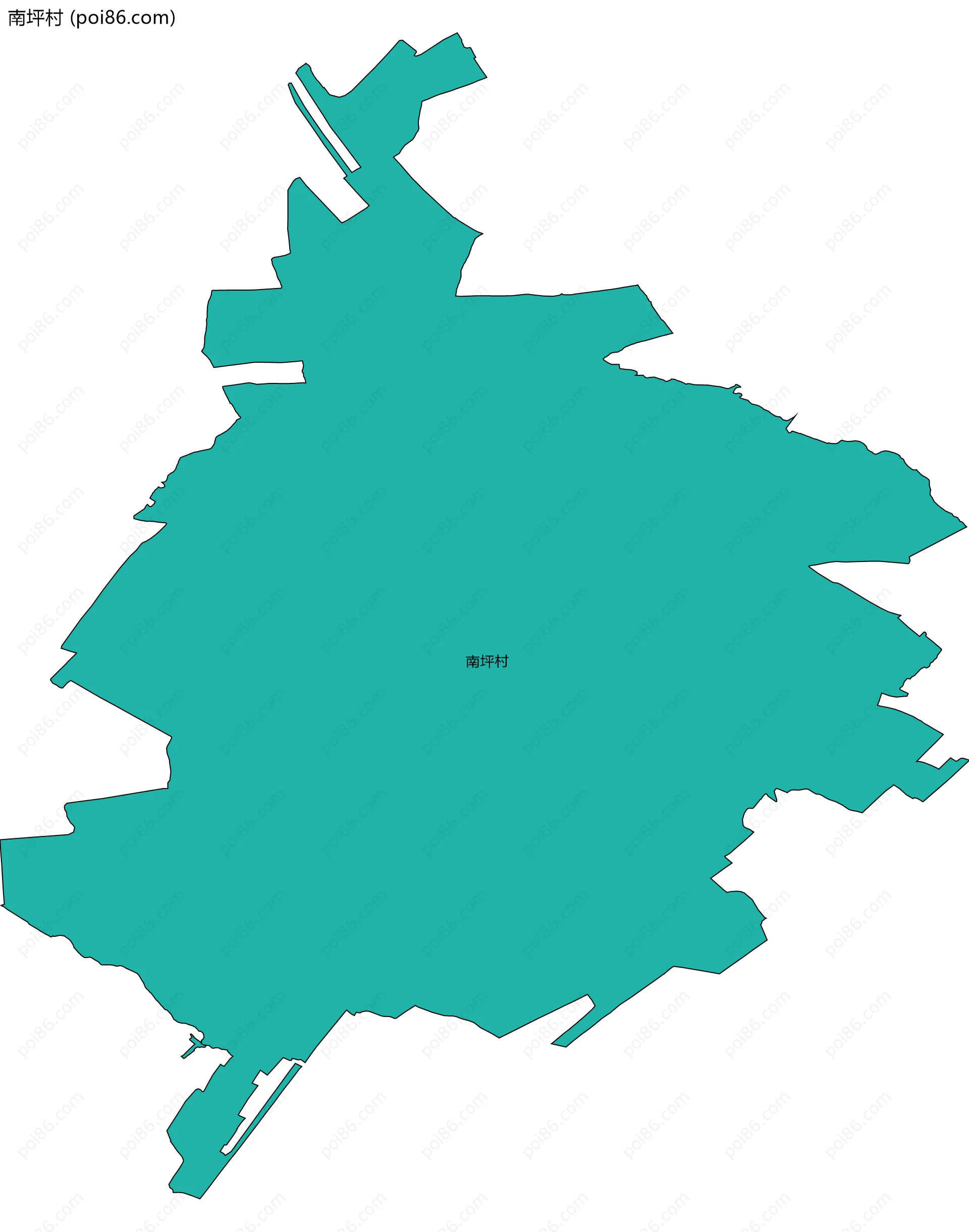 南坪村边界地图