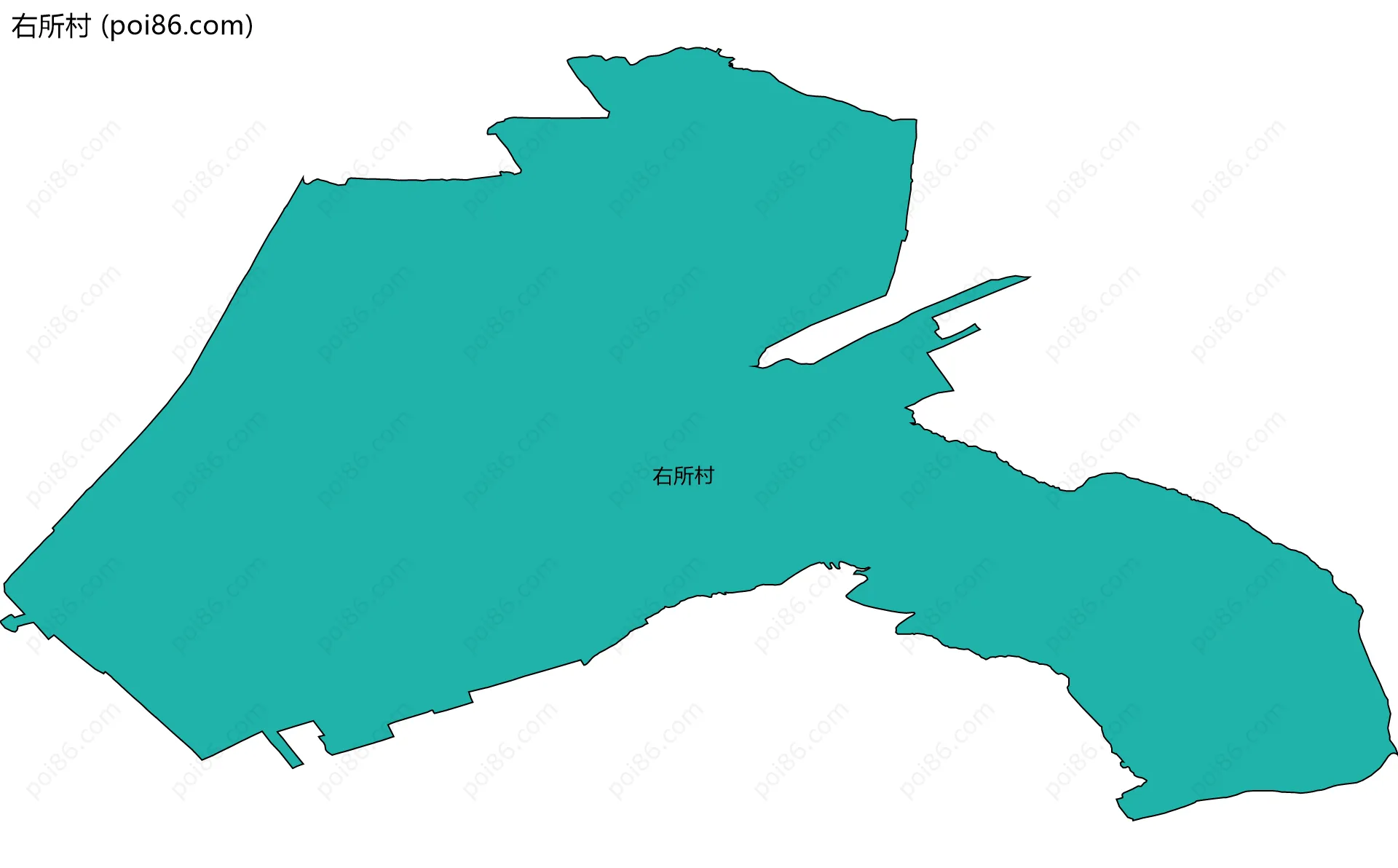 右所村边界地图
