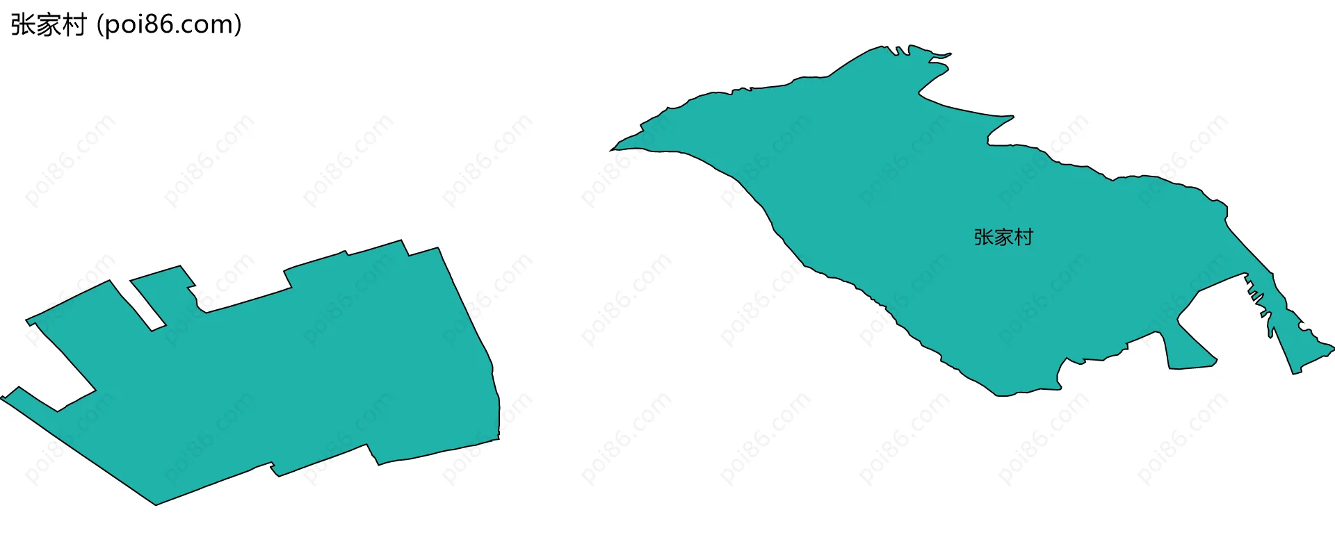 张家村边界地图