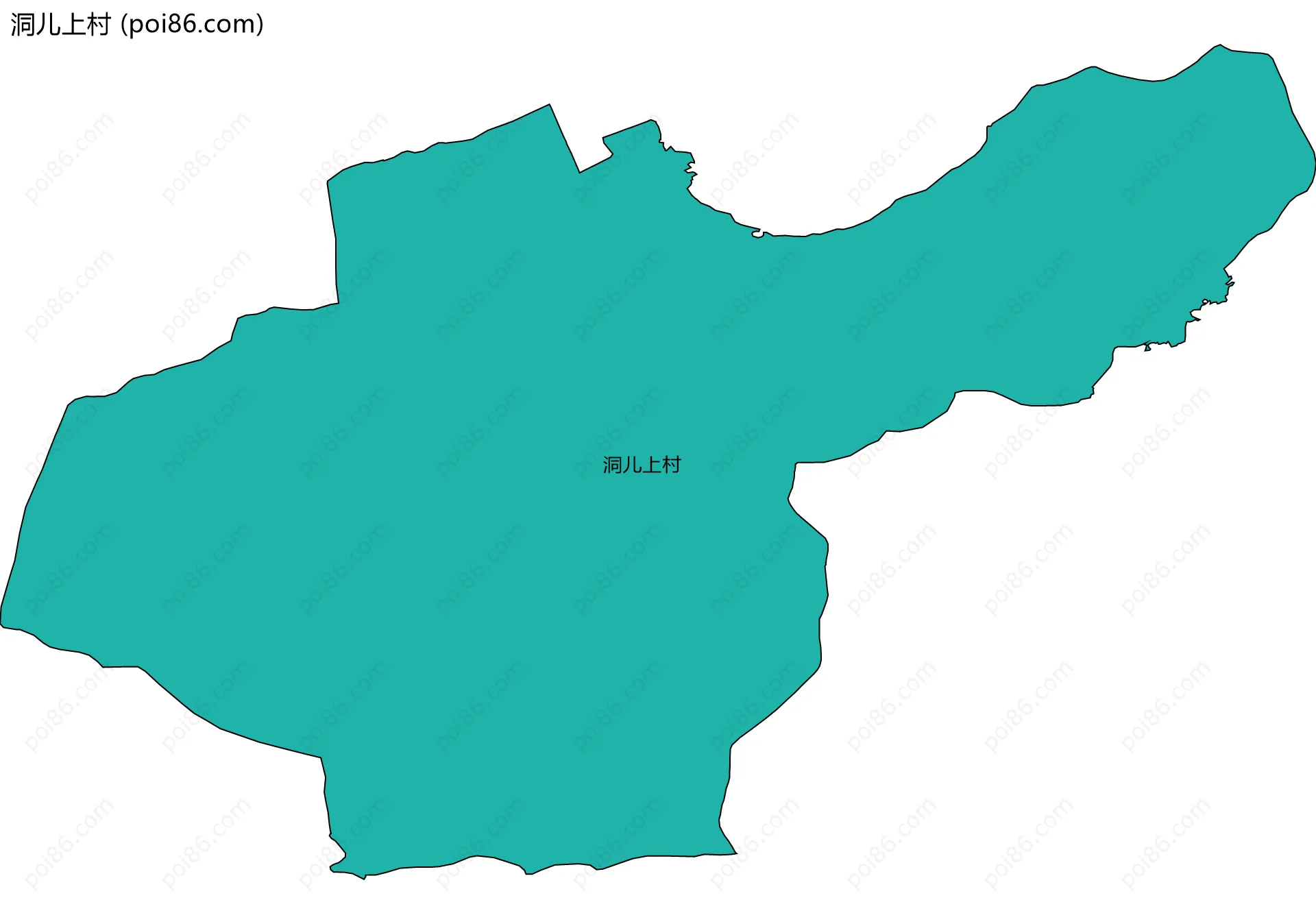 洞儿上村边界地图