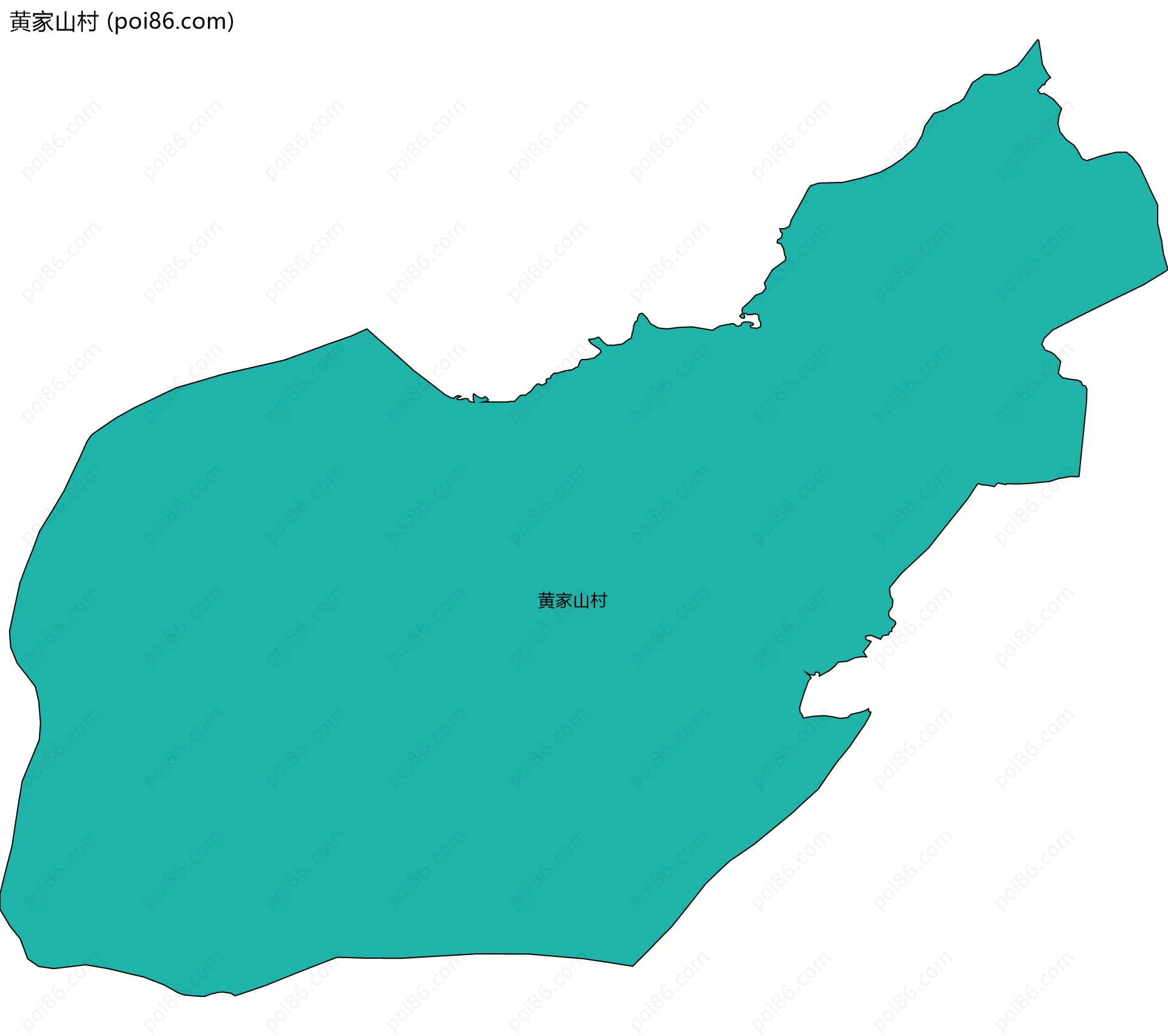 黄家山村边界地图