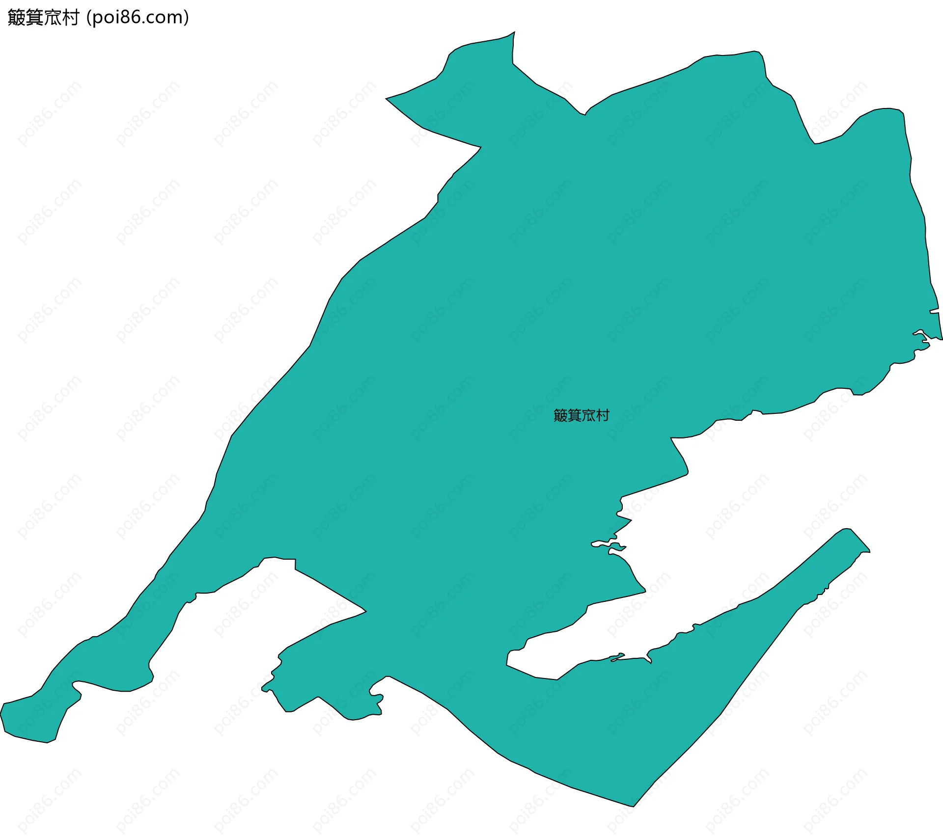 簸箕窊村边界地图