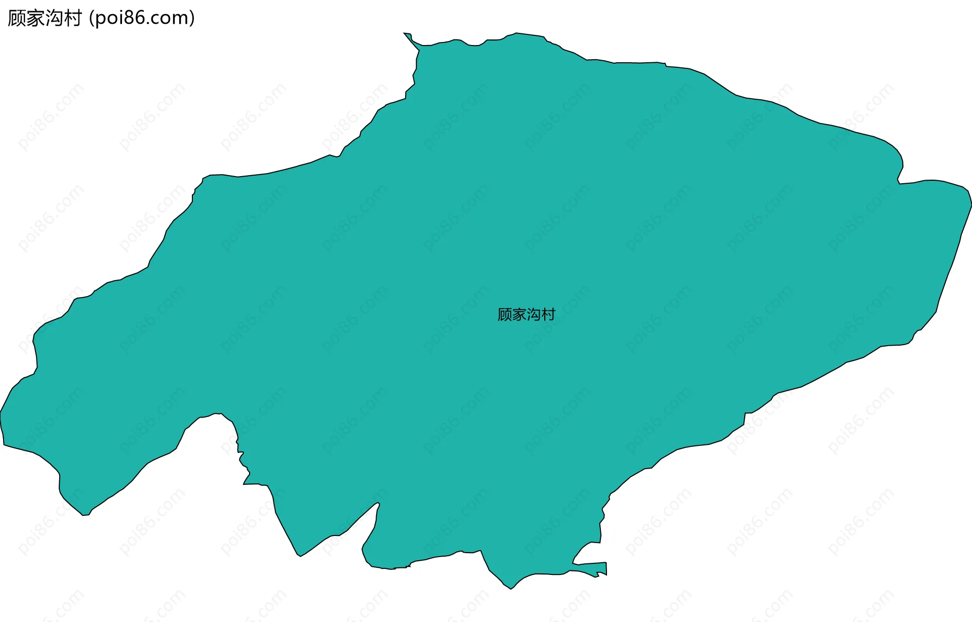 顾家沟村边界地图