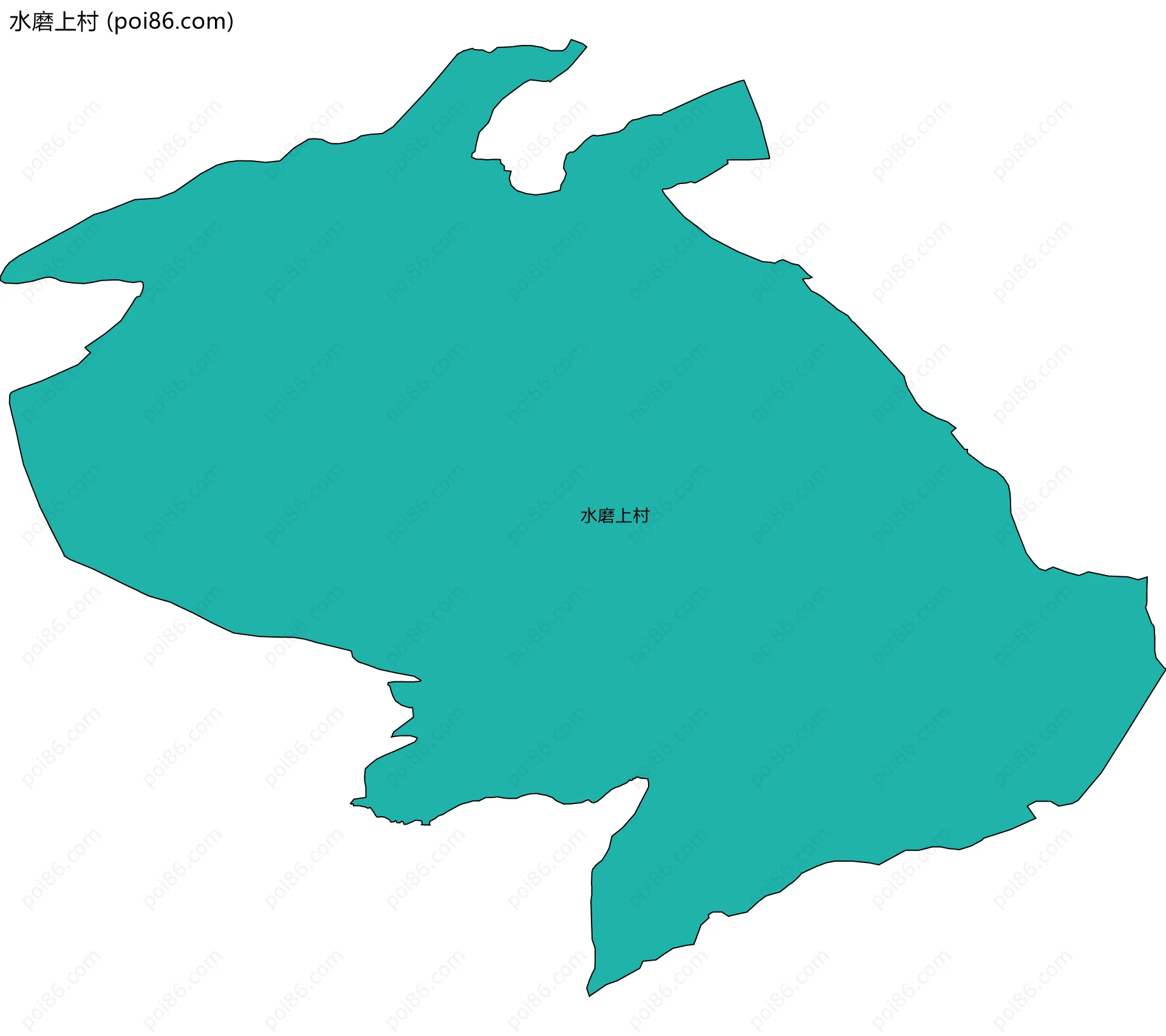 水磨上村边界地图