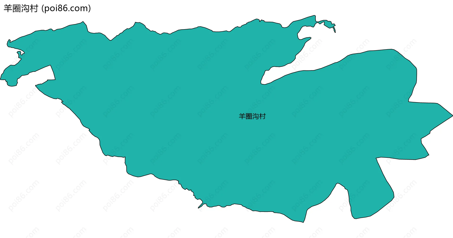 羊圈沟村边界地图