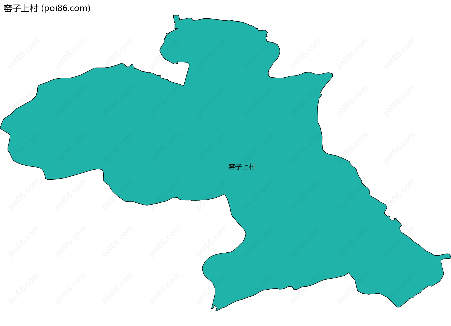 窑子上村边界地图