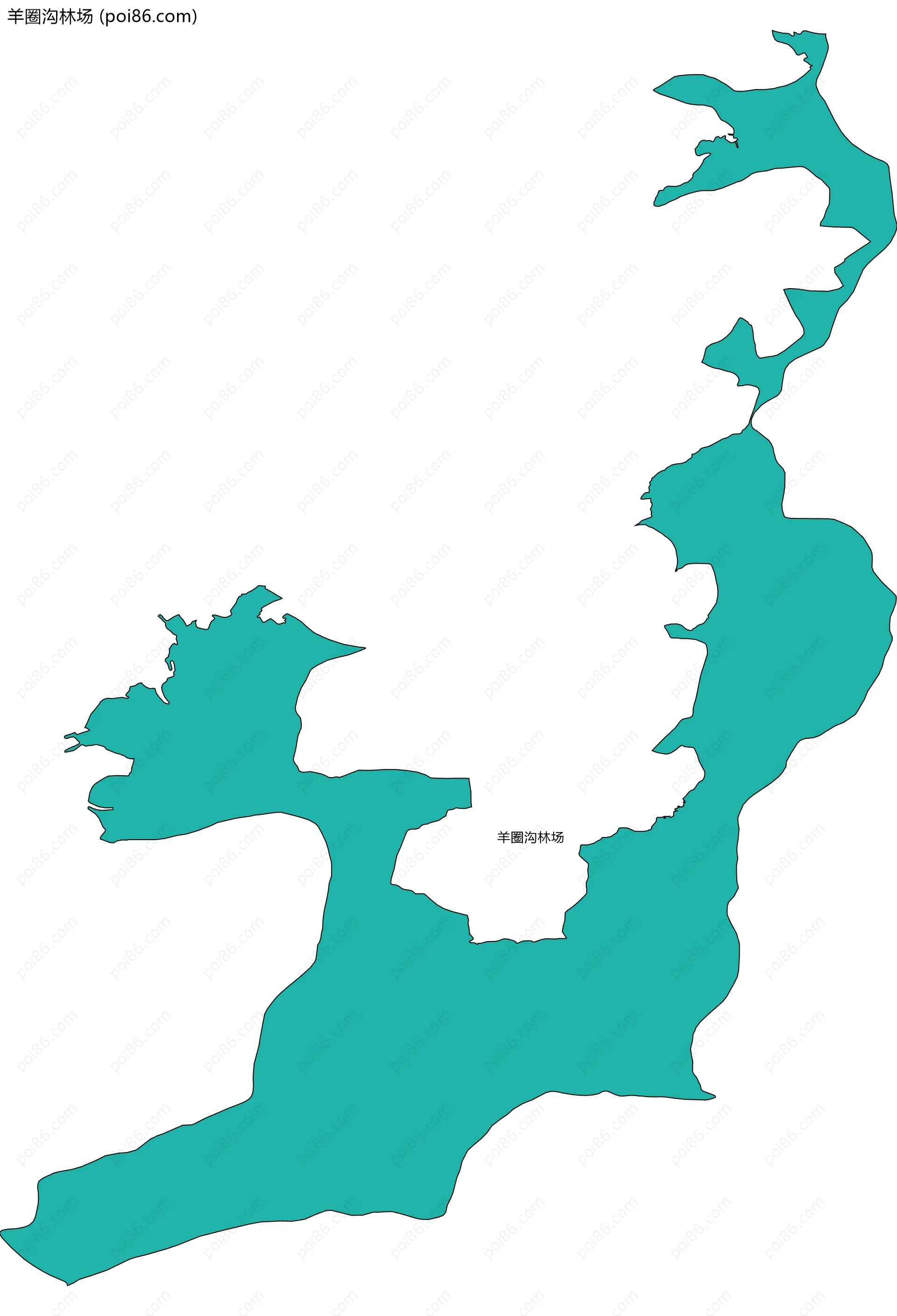 羊圈沟林场边界地图