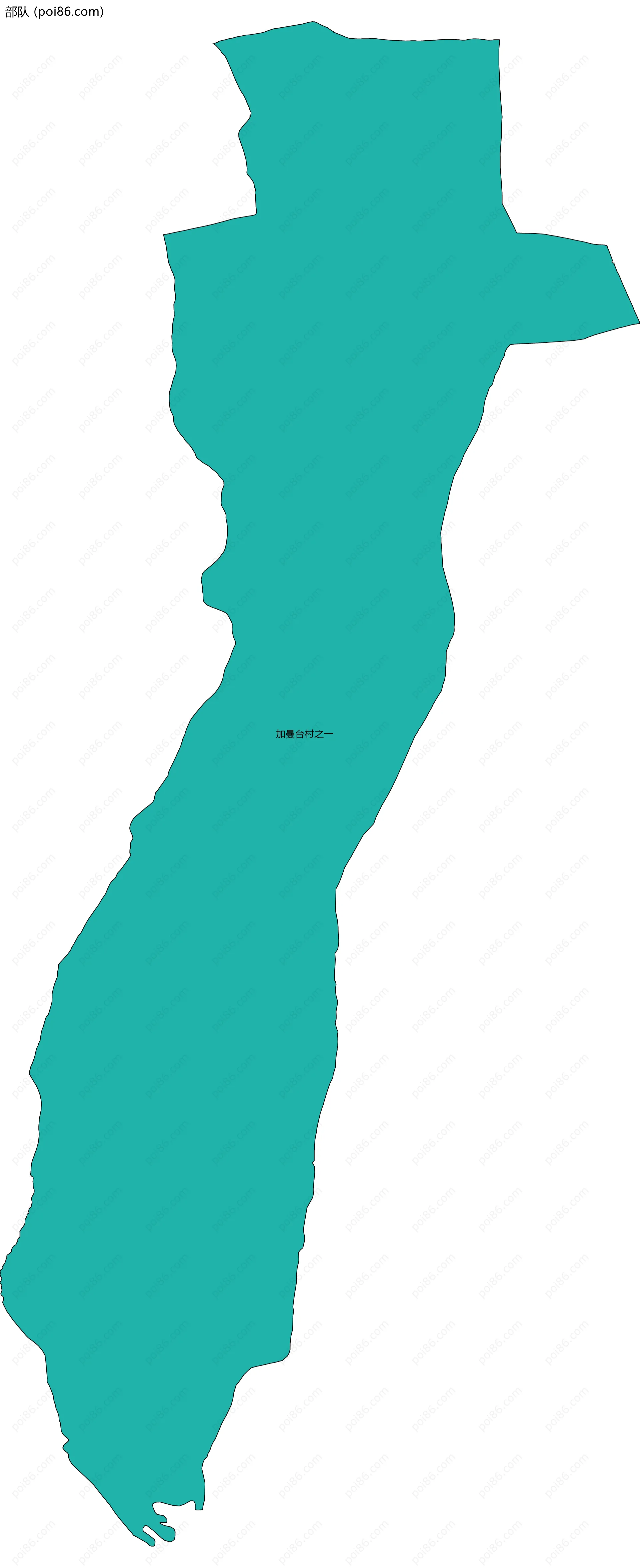 部队边界地图(五级行政区划)