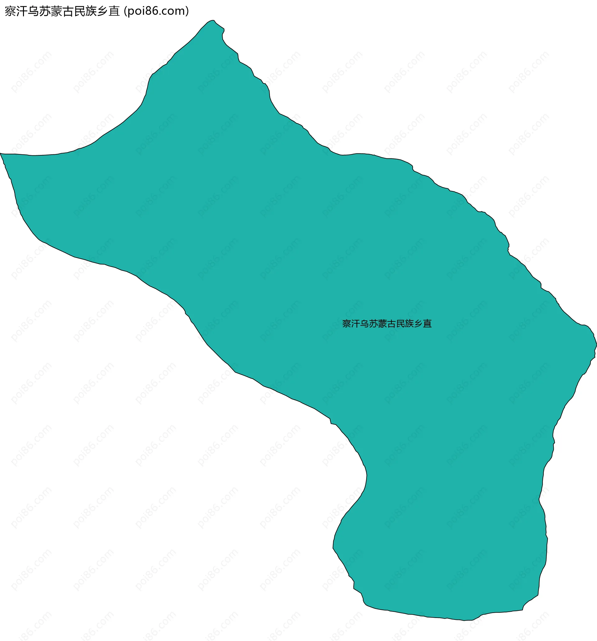 察汗乌苏蒙古民族乡直边界地图